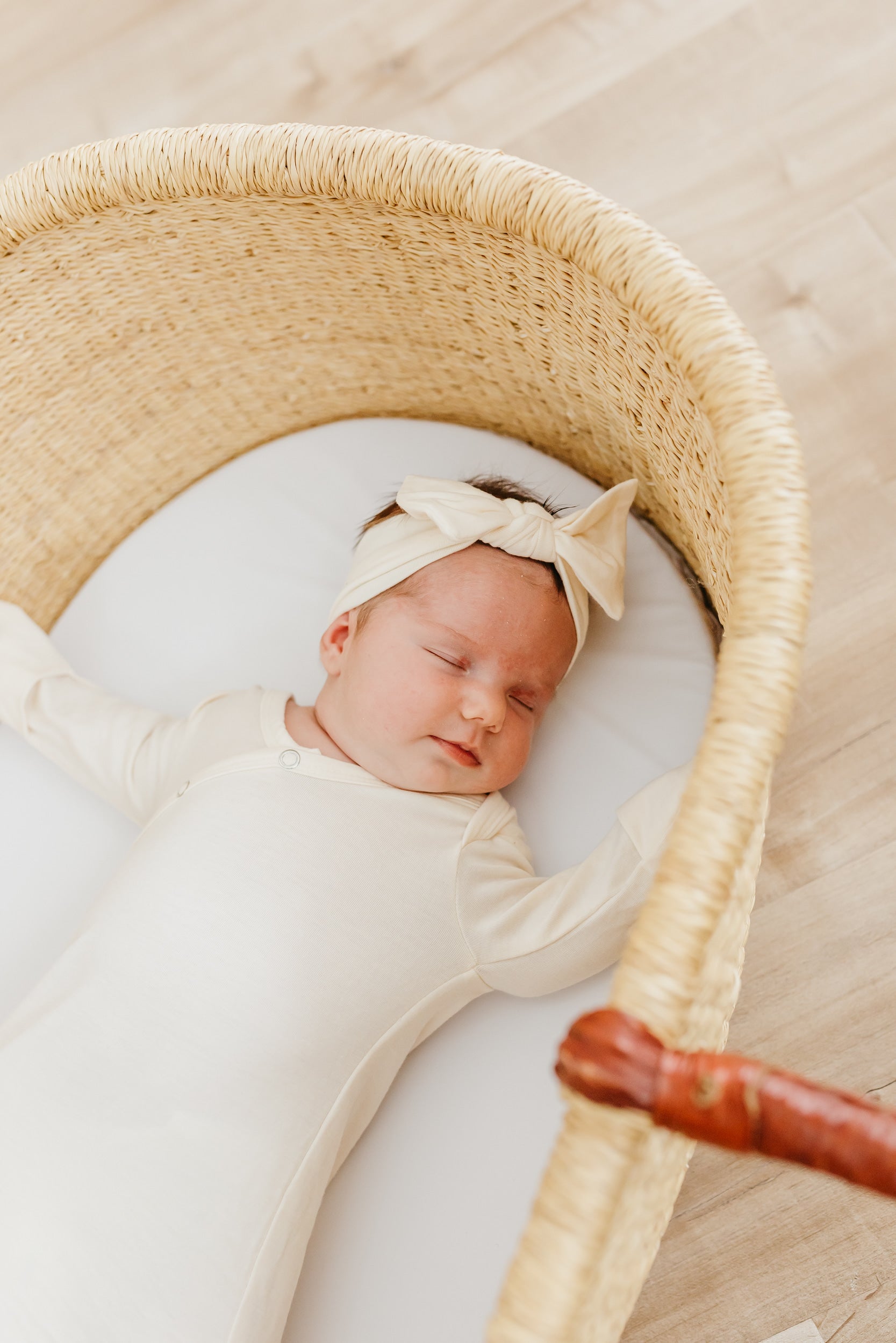 Newborn Baby Knotted Gown - Soft Cotton Infant Sleepwear for 0-3 Months - Perfect for Hospital, Home & Photo Shoots - Yuma Collection