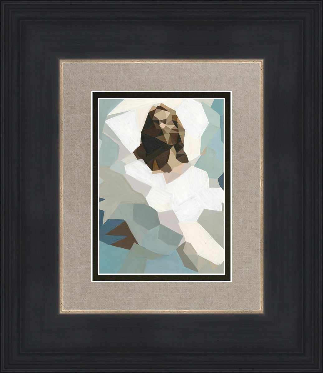 Christ In Blue By Brittany Lemmon - Religious Wall Art for Home & Church Decor - Perfect for Living Room, Bedroom & Prayer Spaces