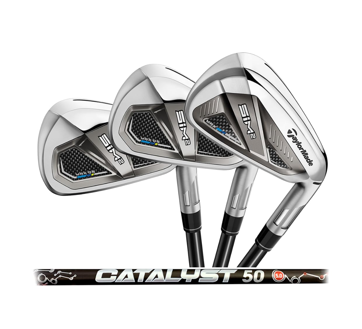 Custom TaylorMade SIM 2 Max OS Iron Set - Premium Golf Clubs for Men & Women | Perfect for Driving Range Practice & Course Play