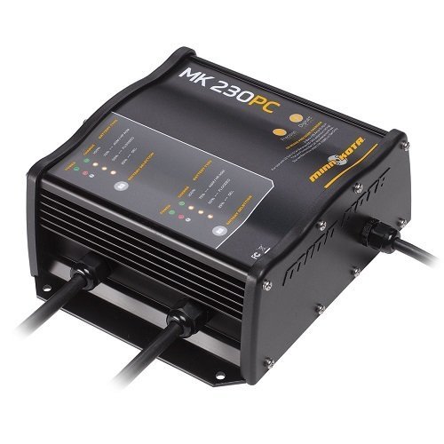 Minn Kota Precision On-Board Marine Battery Charger - 3 Bank 15A for Deep Cycle Batteries - Perfect for Boats, RVs & Trolling Motors - Fast Charging & Waterproof Design