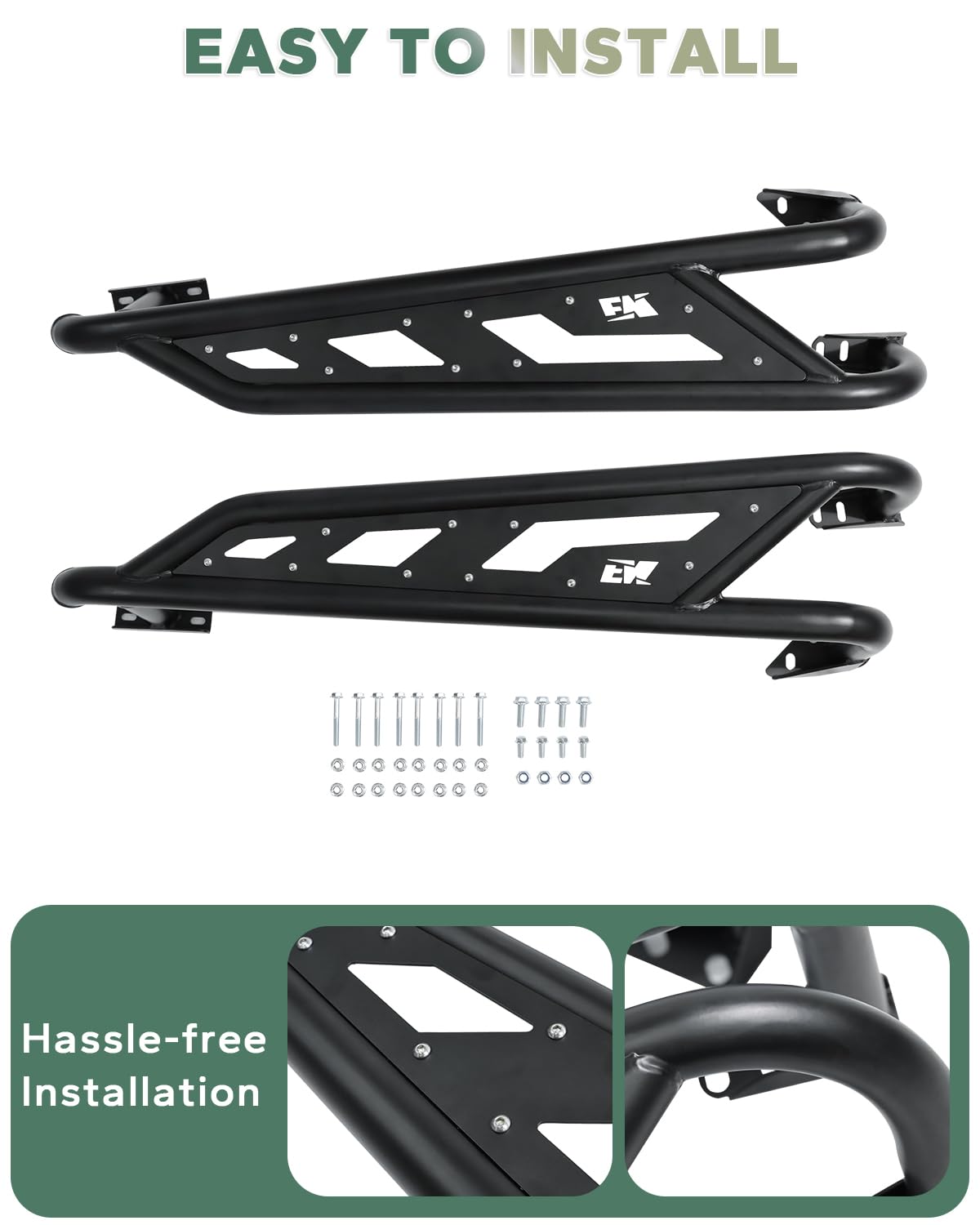 NIXFACE Talon 1000 N ERF Bars/Tree Kickers/Rock Sliders for 2019+ Honda Talon 1000R & 1000X - Heavy Duty Steel Tubing Off-Road Protection - Perfect for Trail Riding, Rock Crawling & UTV Adventures