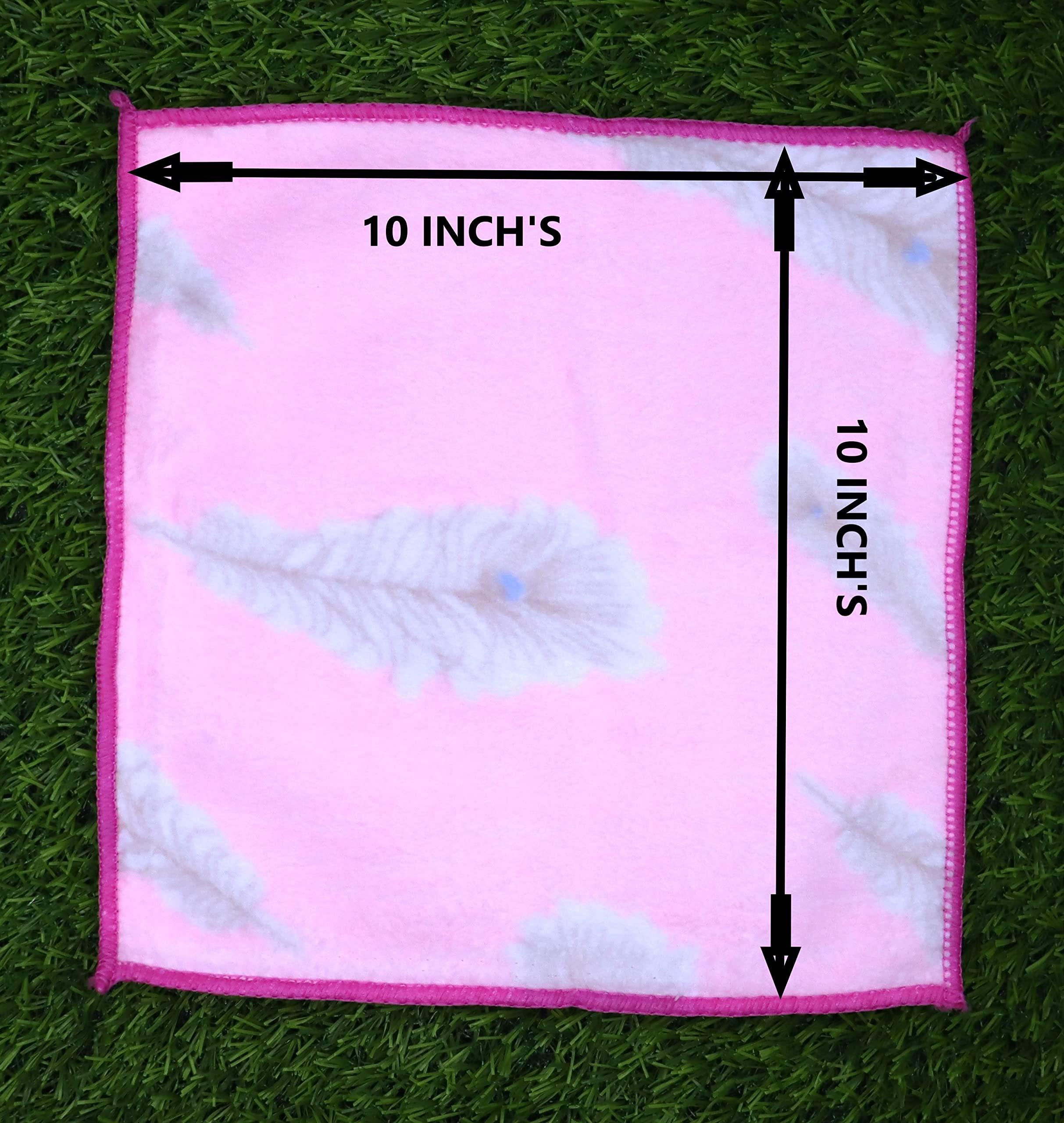ANESHA 6-Pack Soft Microfiber Face Towels for Kids, Women & Babies - Ultra Absorbent 10x10 Inch Handkerchiefs - Perfect Baby Shower Gift & Daily Use for Face, Makeup Removal & Travel - Multi-Colored Set