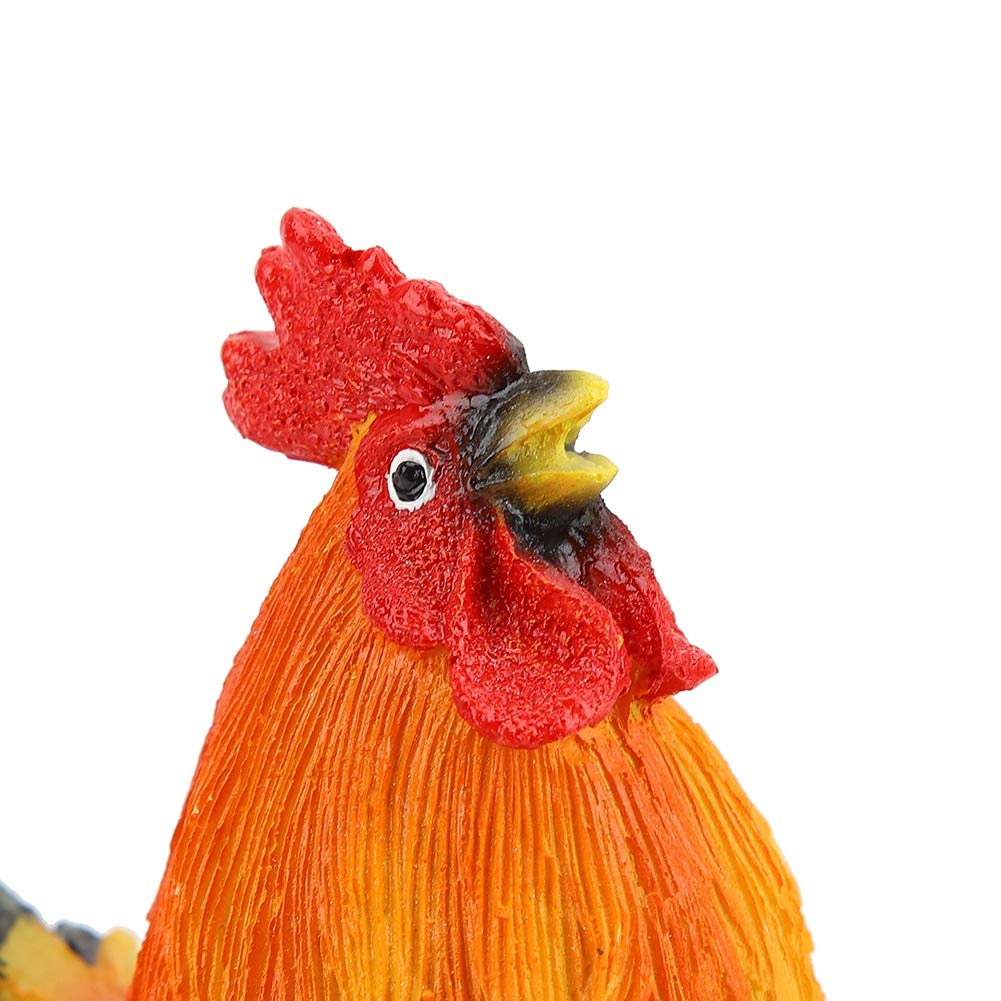 Realistic Chicken Figurine - Hand-Painted Garden Decor Statue for Outdoor Patio, Yard, and Farmhouse Decoration - Perfect for Countryside Theme, Chicken Coop, and Rustic Home Décor