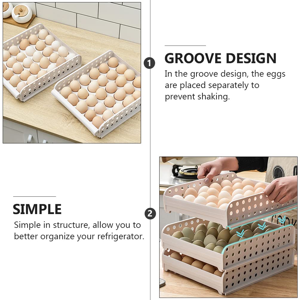 1pc Egg Storage Container - Practical Refrigerator Egg Holder with Grid Design for Freshness Keeper | Perfect for Kitchen, Fridge Organization & Farm Fresh Egg Storage