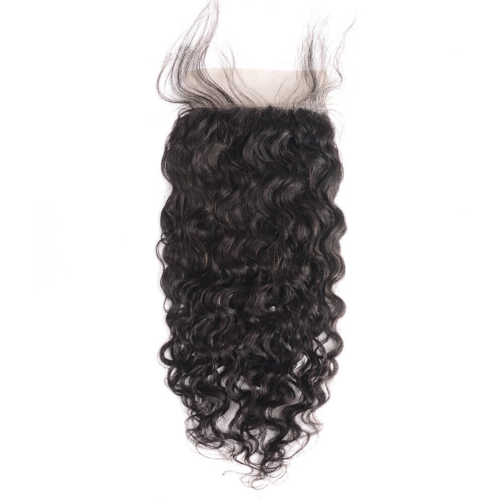 Virgin Human Hair 4x4 5x5 HD Lace Closure - 100% Remy Human Hair Weave - Natural Black Color 10-20 Inches - Perfect for Sew-in Weave, Wig Making & Protective Hairstyles
