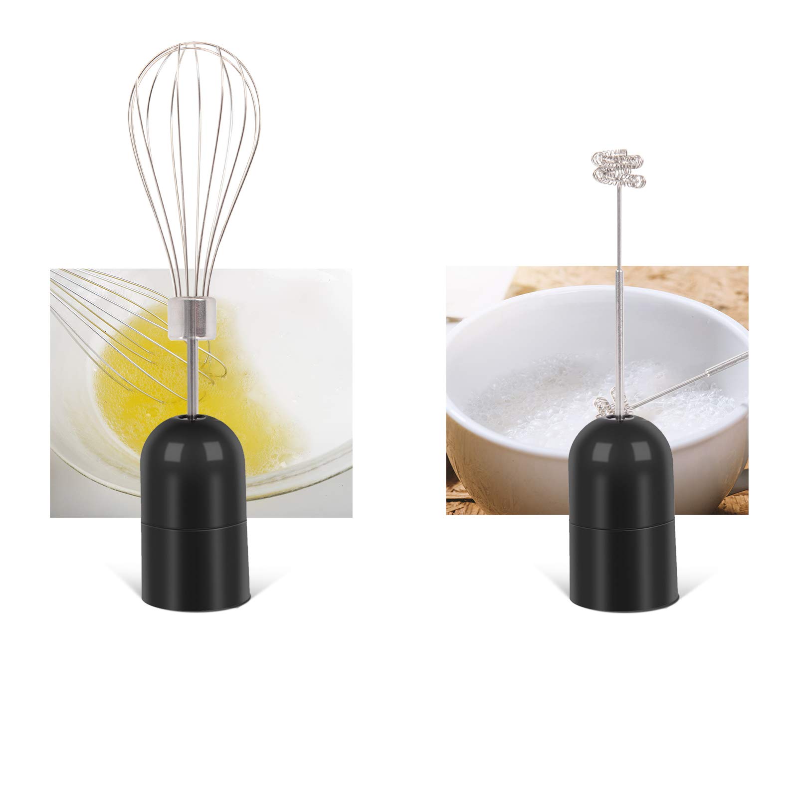 5-in-1 Hand Blender Set - 500W 8-Speed Immersion Blender with 860ml Food Grinder, 600ml Mixing Cup, Milk Frother & Egg Whisk - Perfect for Baby Food, Smoothies, Soups & Kitchen Prep - Black