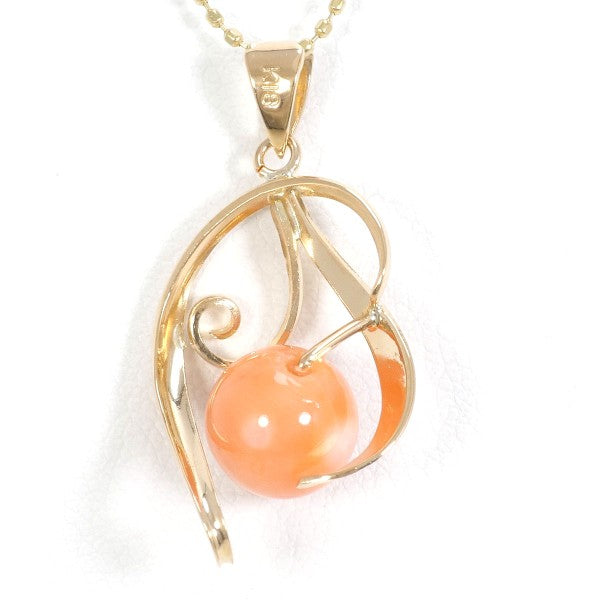 18K Yellow Gold Coral Necklace for Women - Elegant Handmade Jewelry Gift for Birthday, Anniversary & Special Occasions