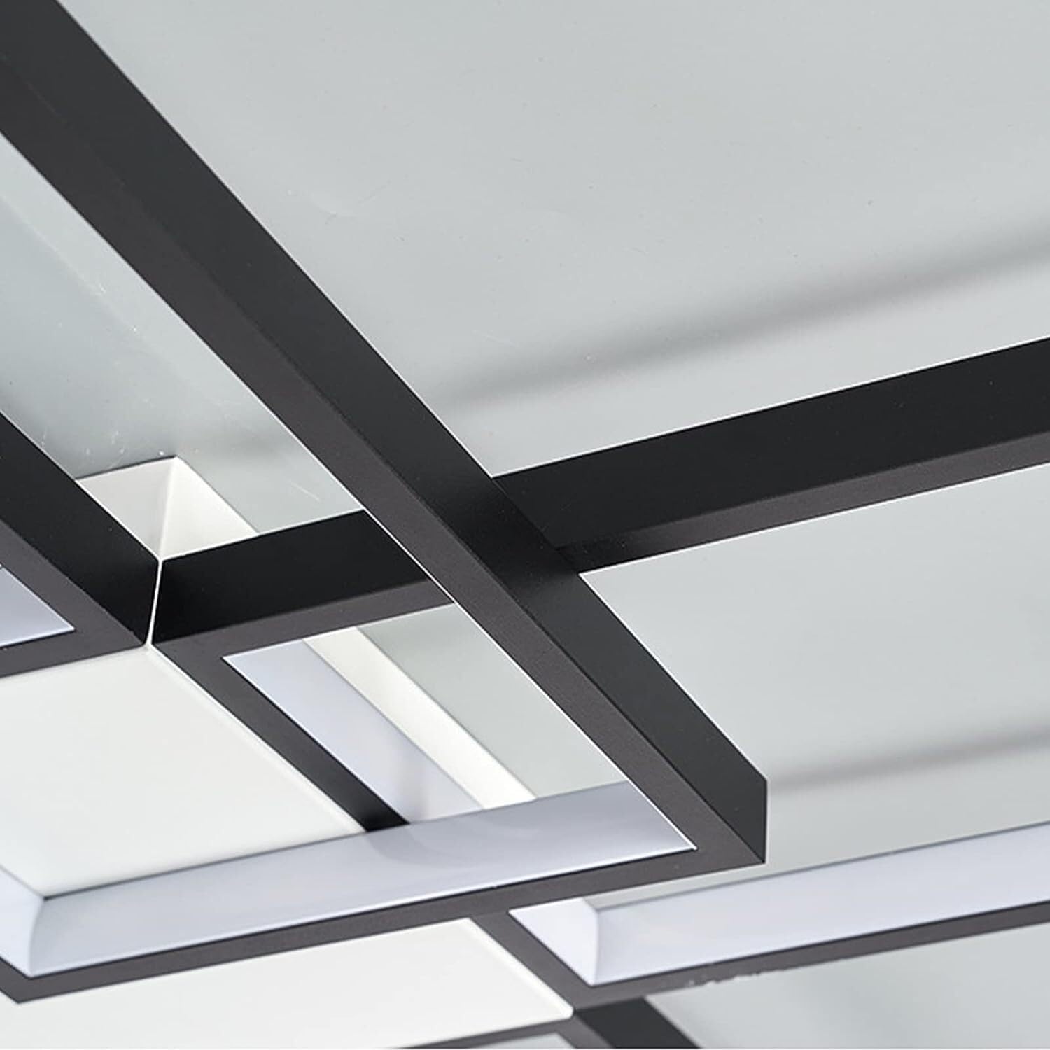 Modern Rectangle Acrylic Dimmable LED Pendant Light with Remote Control - Close to Ceiling Fixture for Cloakroom, Living Room, Bedroom, Kitchen, Hotel & Restaurant (Color Options) | Energy-Efficient Lighting Solution for Contemporary Home & Commercial Spaces