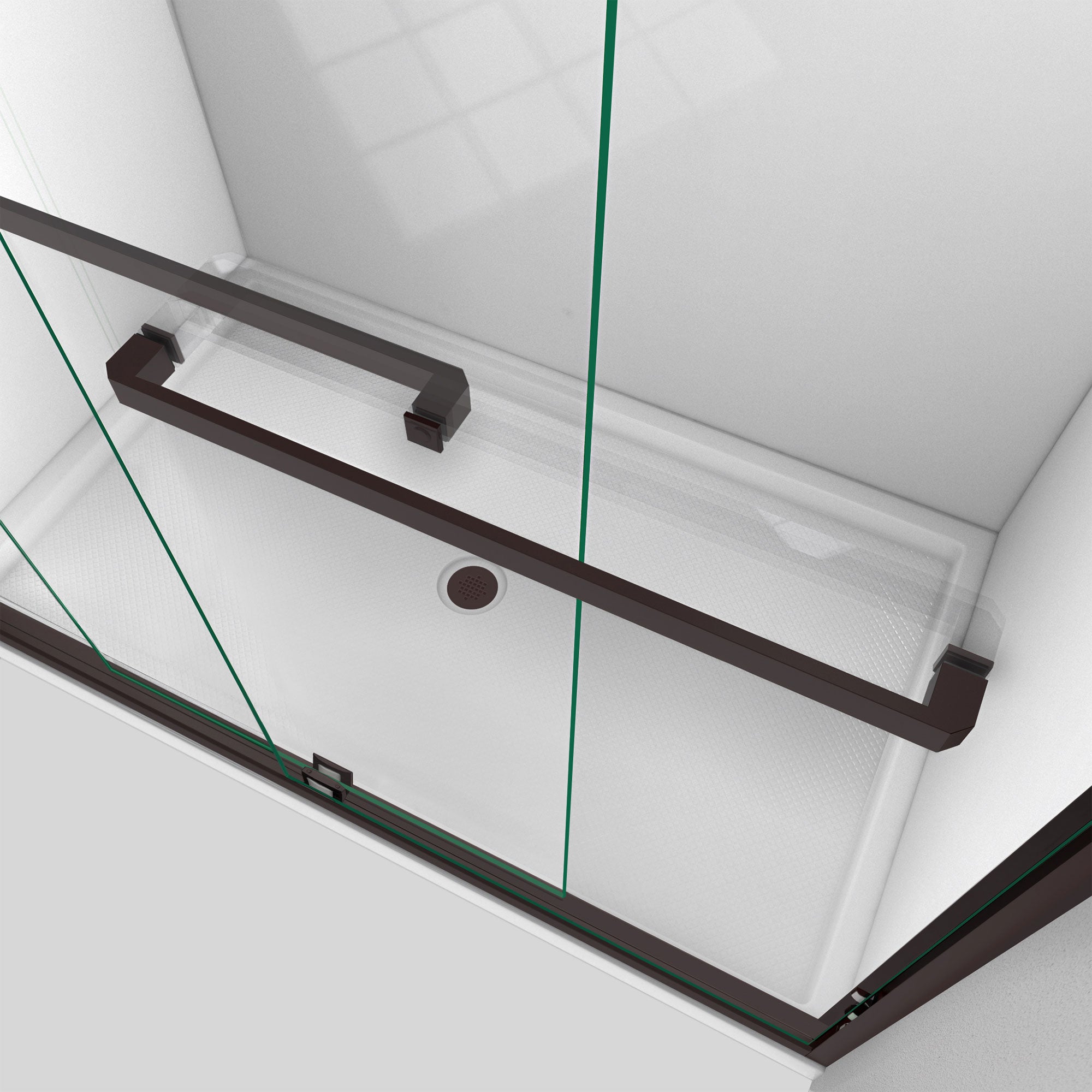 DreamLine Encore 36x60x78.75 Inch Chrome Bypass Shower Door with White Base Kit - Perfect for Modern Bathroom Renovations & Space-Saving Designs