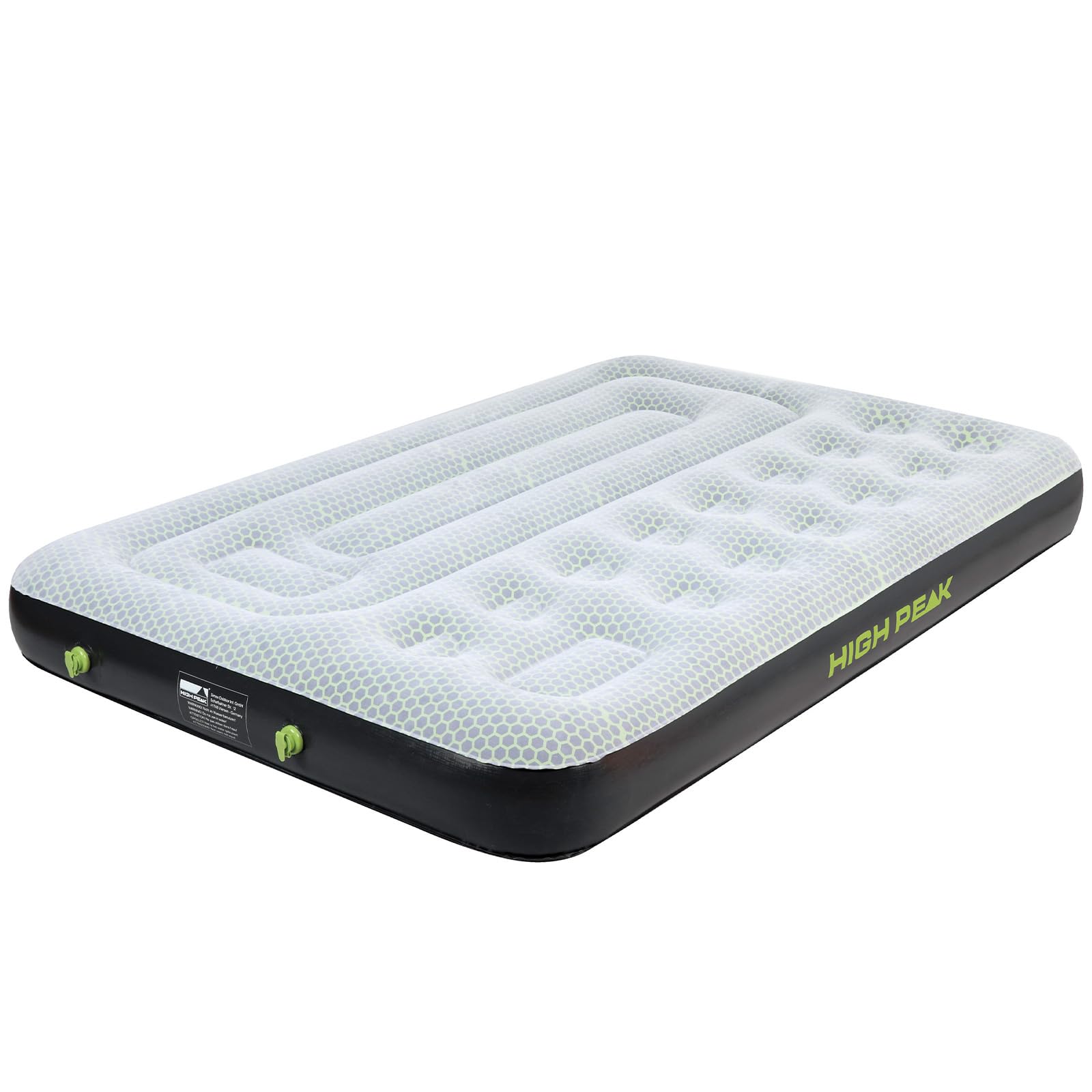 Comfort Plus Air Mattress - XL Size, Grey/Green/Black - Inflatable Guest Bed for Camping, Travel & Home Use