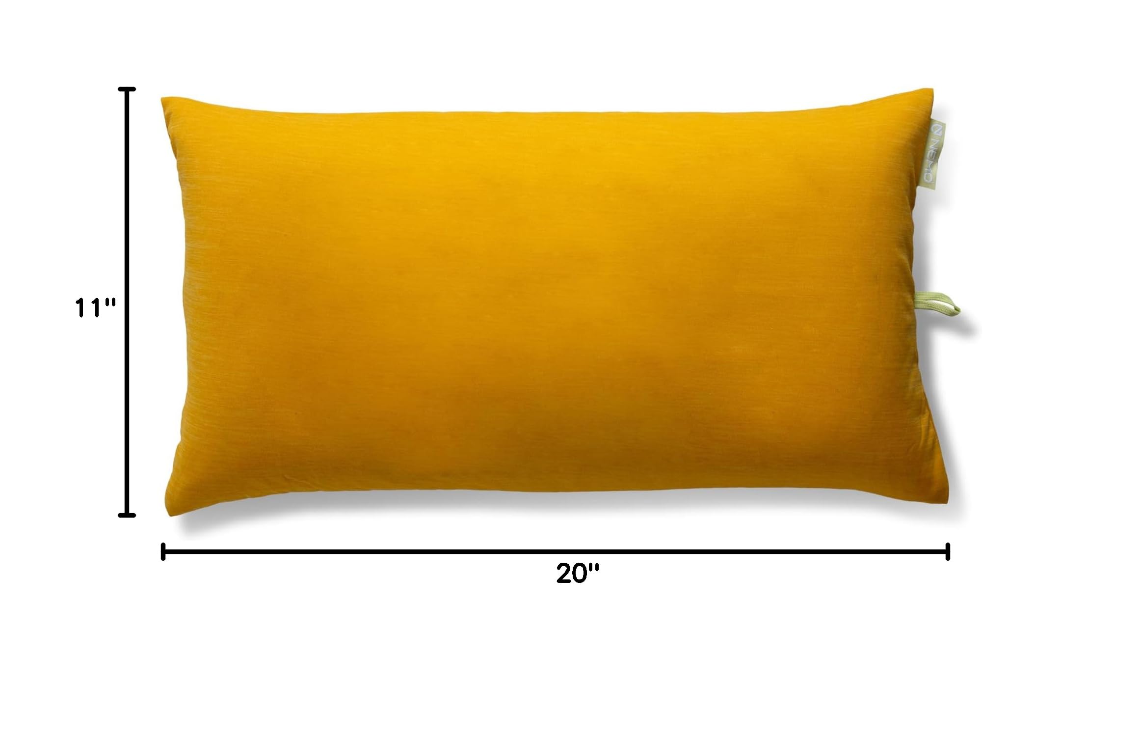 NEMO Equipment Fillo Elite Luxury Inflatable Travel Pillow - Lightweight & Compact for Backpacking, Camping, Hiking - Perfect for Outdoor Adventures & Airplane Travel - Mango/Citron Color