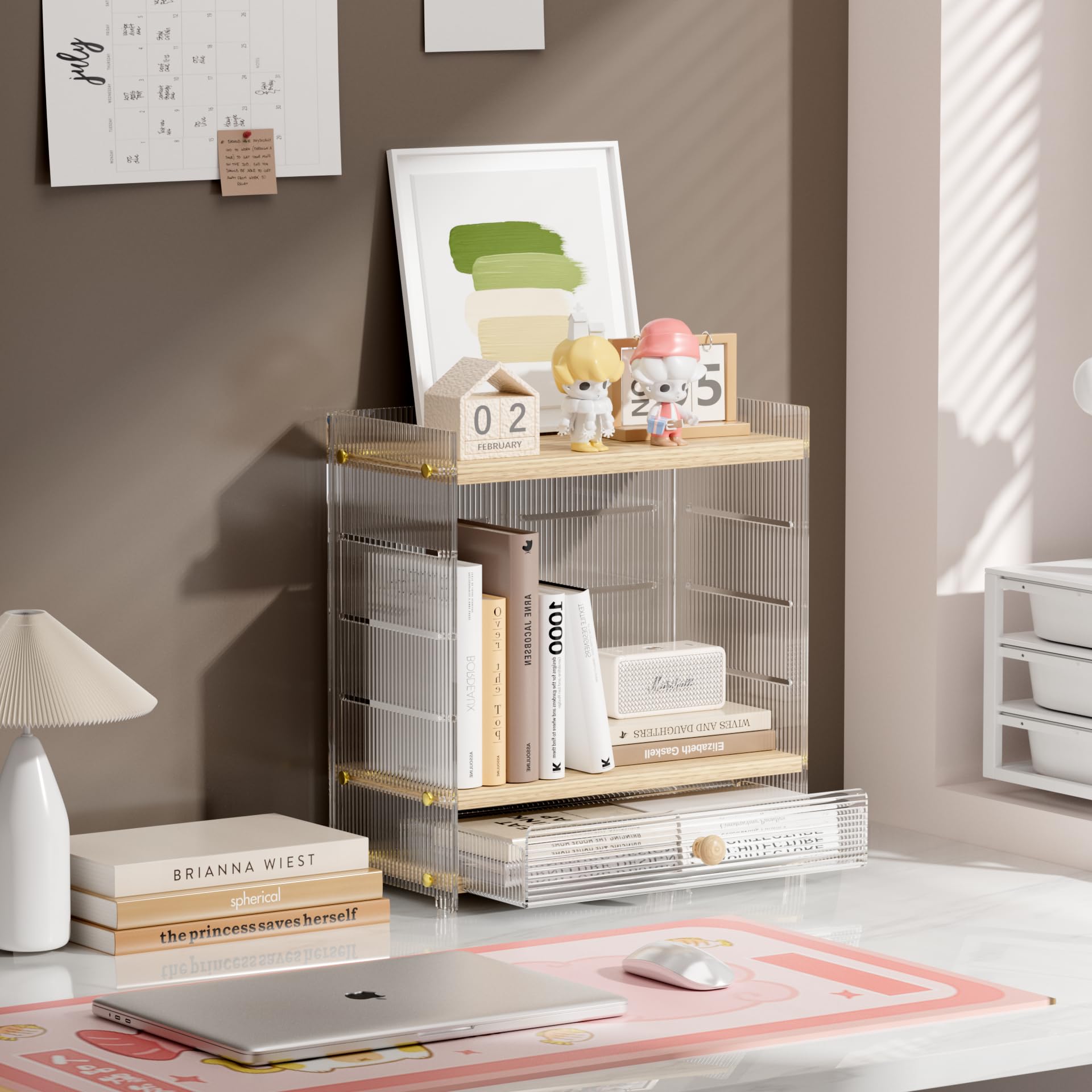 2-Tier Acrylic Bathroom Organizer with Adjustable Height - Countertop Makeup & Vanity Storage for Perfume, Cosmetics & Coffee Station - Perfect for Small Spaces & Clutter-Free Bathroom Organization