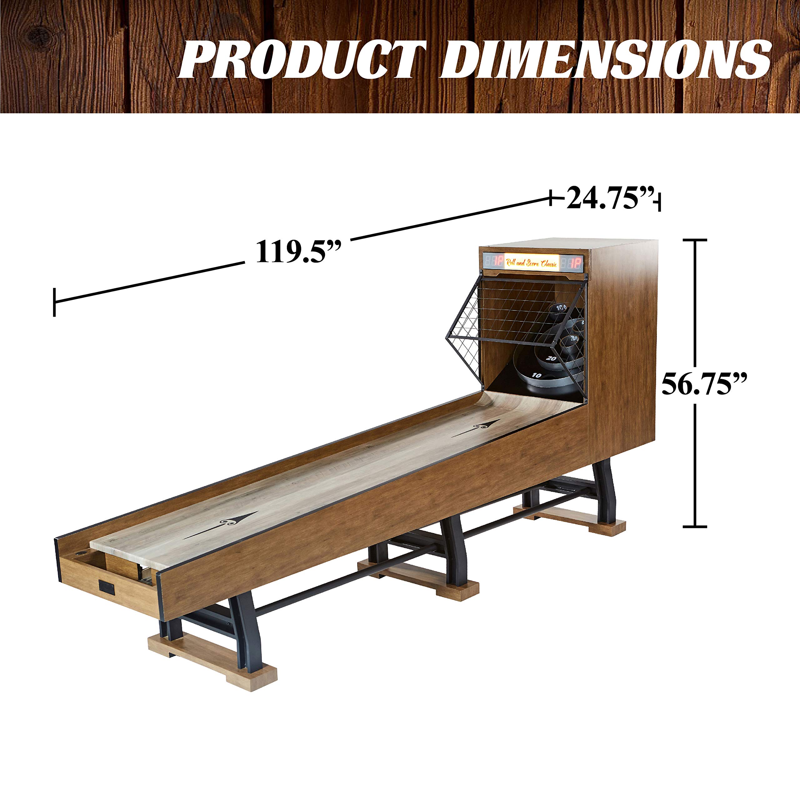 Barrington Roll and Score Game Table with Electronic Scoring & Sound Effects - Includes Game Balls - Ideal for Family Game Rooms, Parties & Indoor Entertainment