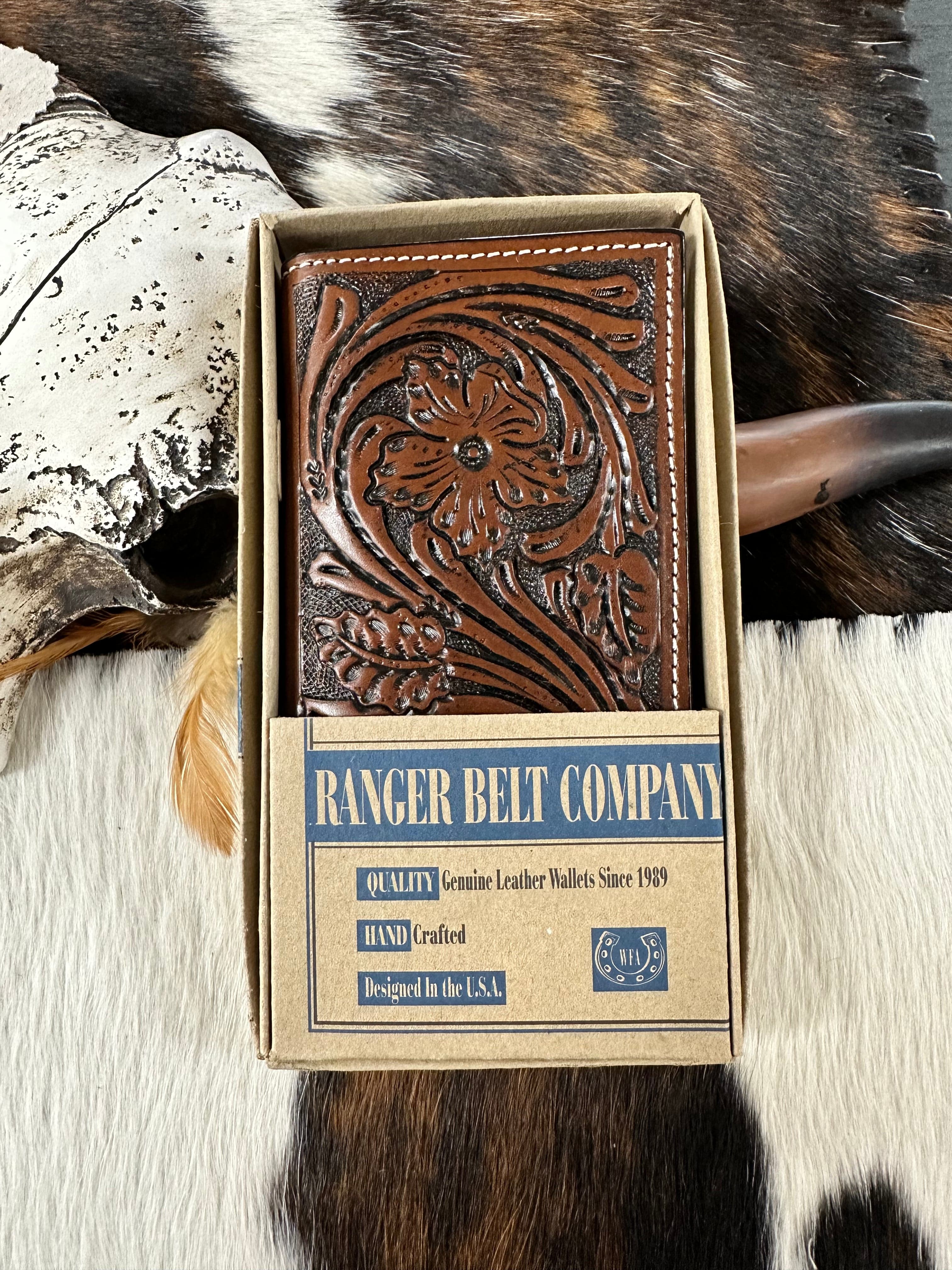 Ranger Brown Floral Wallet for Women - Vintage Leather Bifold Wallet with RFID Protection - Perfect for Everyday Use, Travel & Gift Giving