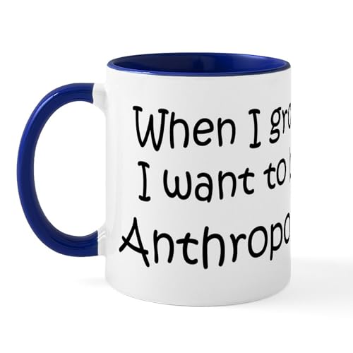 White/Navy Inside - Grow Up Anthropologist Mug
