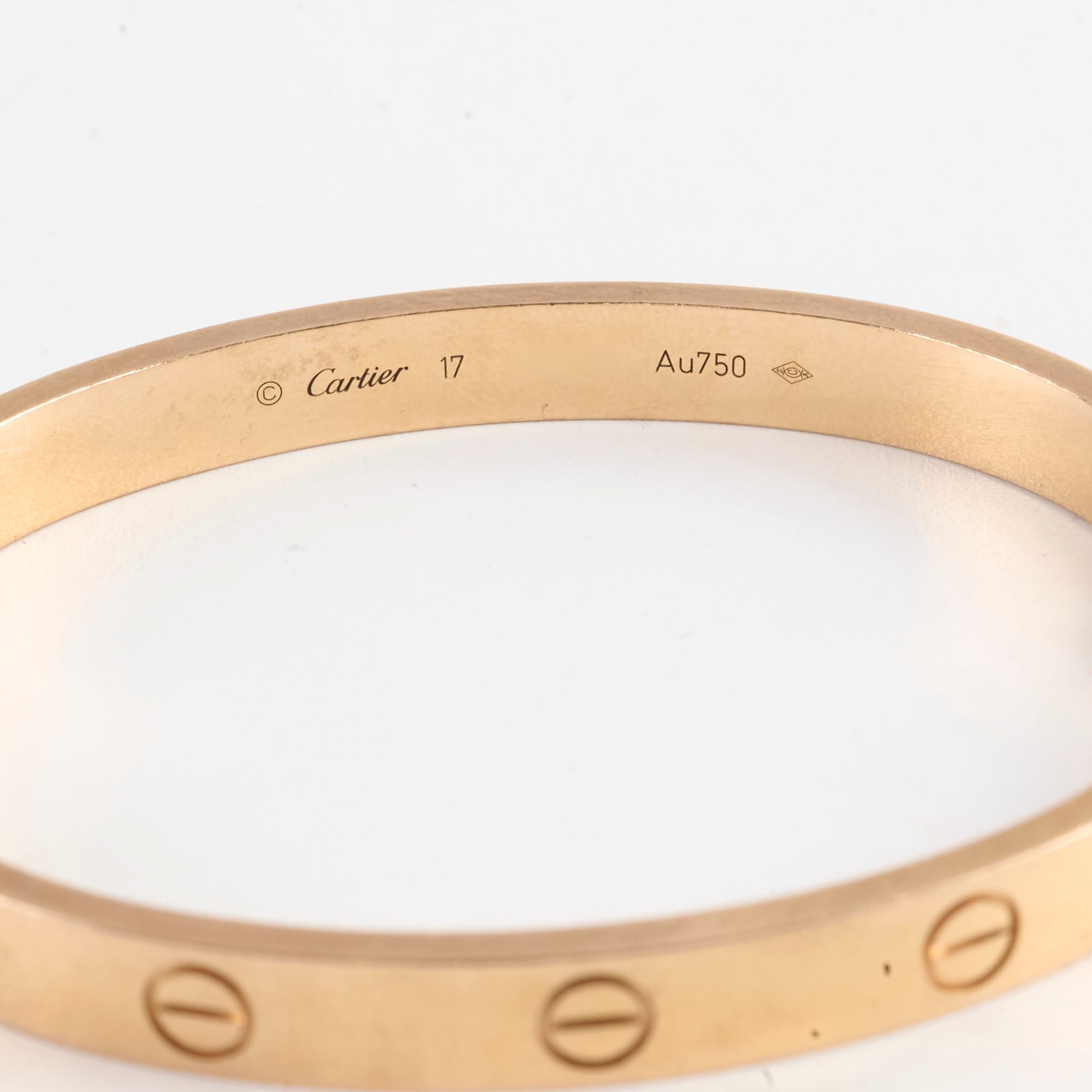 Cartier Love Bracelet 17 Size - 18K Pink Gold Luxury Jewelry for Women, Perfect for Anniversary Gifts & Special Occasions