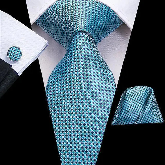 Elegant Pure Dedication Cufflink and Necktie Set for Men - Perfect for Weddings, Business Meetings & Formal Events