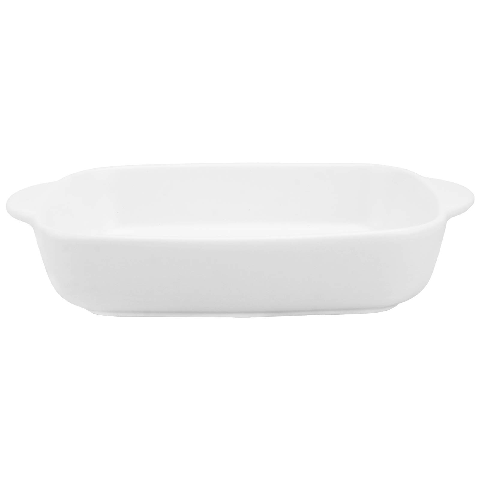 FRCOLOR White Ceramic Baking Tray - Oven & Microwave Safe, High Temperature Resistant Bakeware for Cakes, Cookies & Bread - Perfect for Home Baking, Party Desserts & Holiday Cooking
