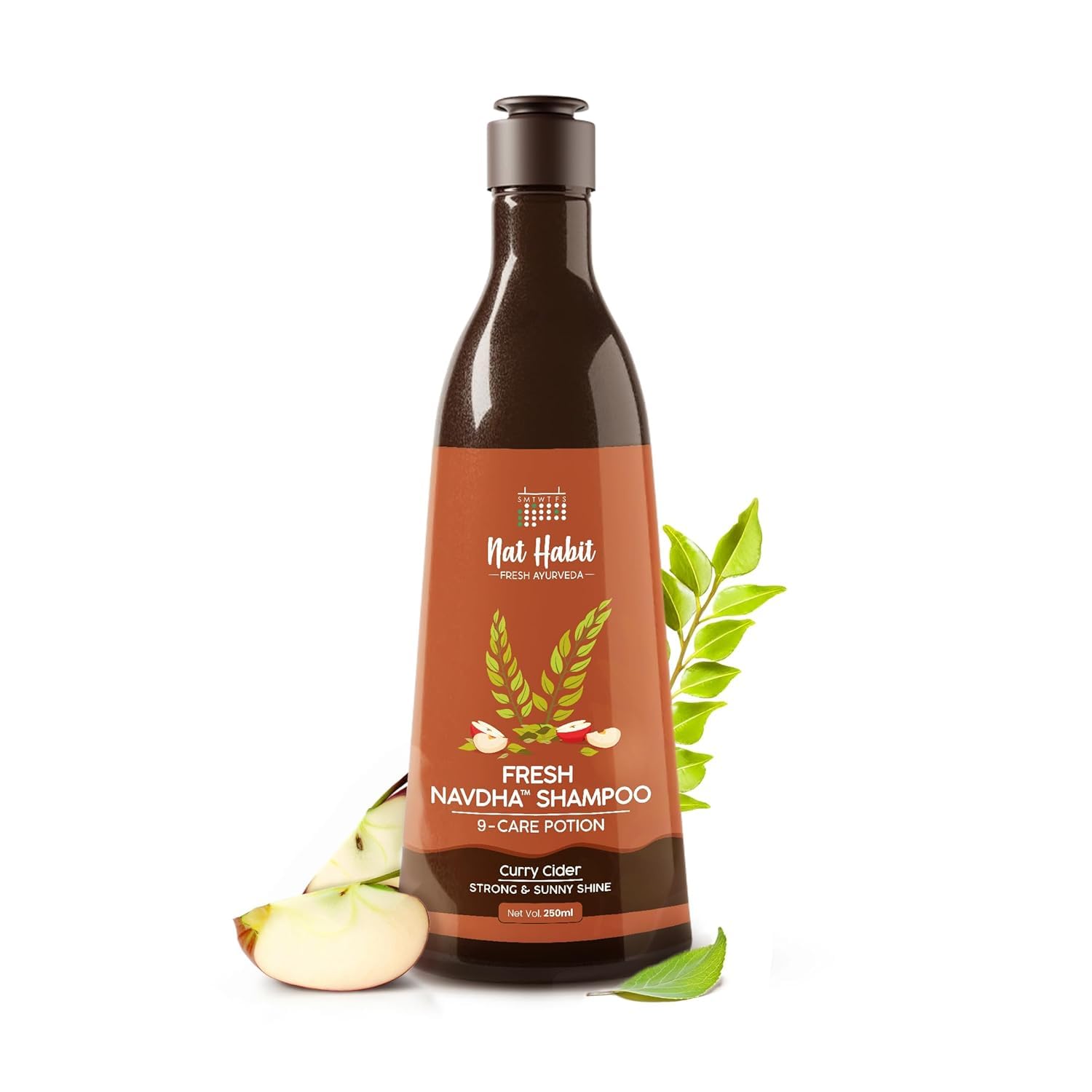 Nat Habit Castor Blackseed Navdha Shampoo - Natural Hair Cleanser for Men & Women, Promotes Shine & Moisture Retention, Strengthens Hair (2 X 250ml) - Ideal for Daily Hair Care & Scalp Nourishment