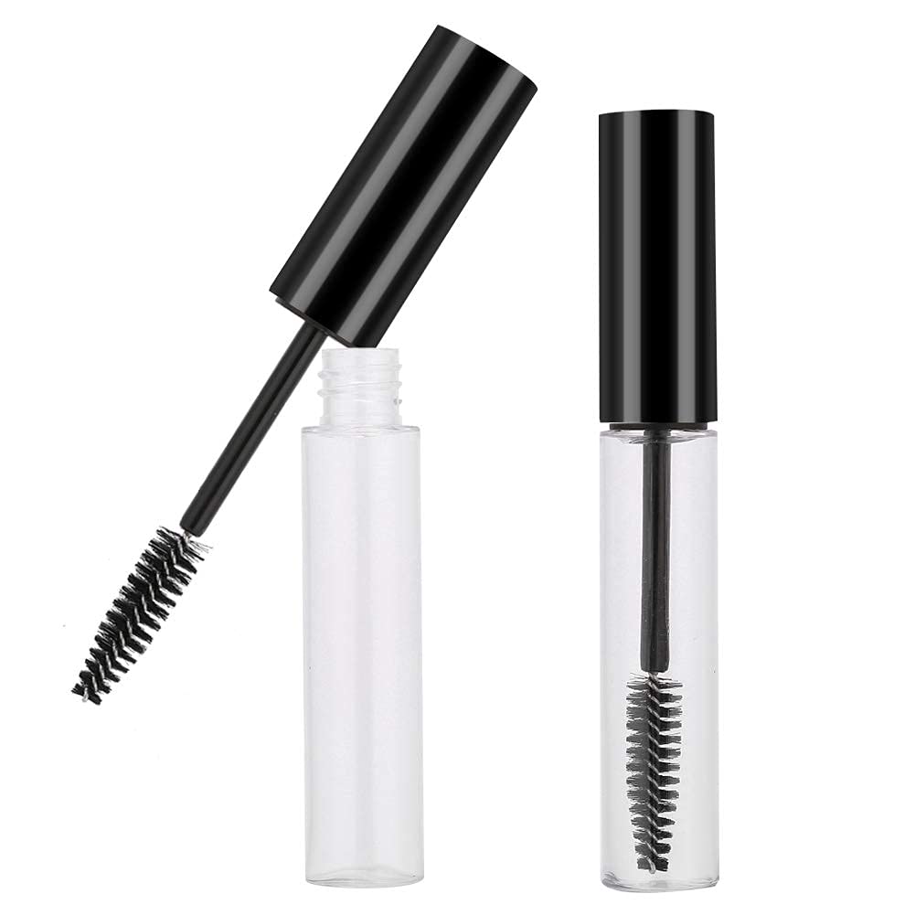 5 Colors 10ml Empty Mascara Tube with Eyelash Wand - Refillable Portable Reusable Travel Mascara Container for DIY Makeup & Beauty Essentials (Set of 5) - Perfect for Travel, Home Use, and Professional Makeup Artists