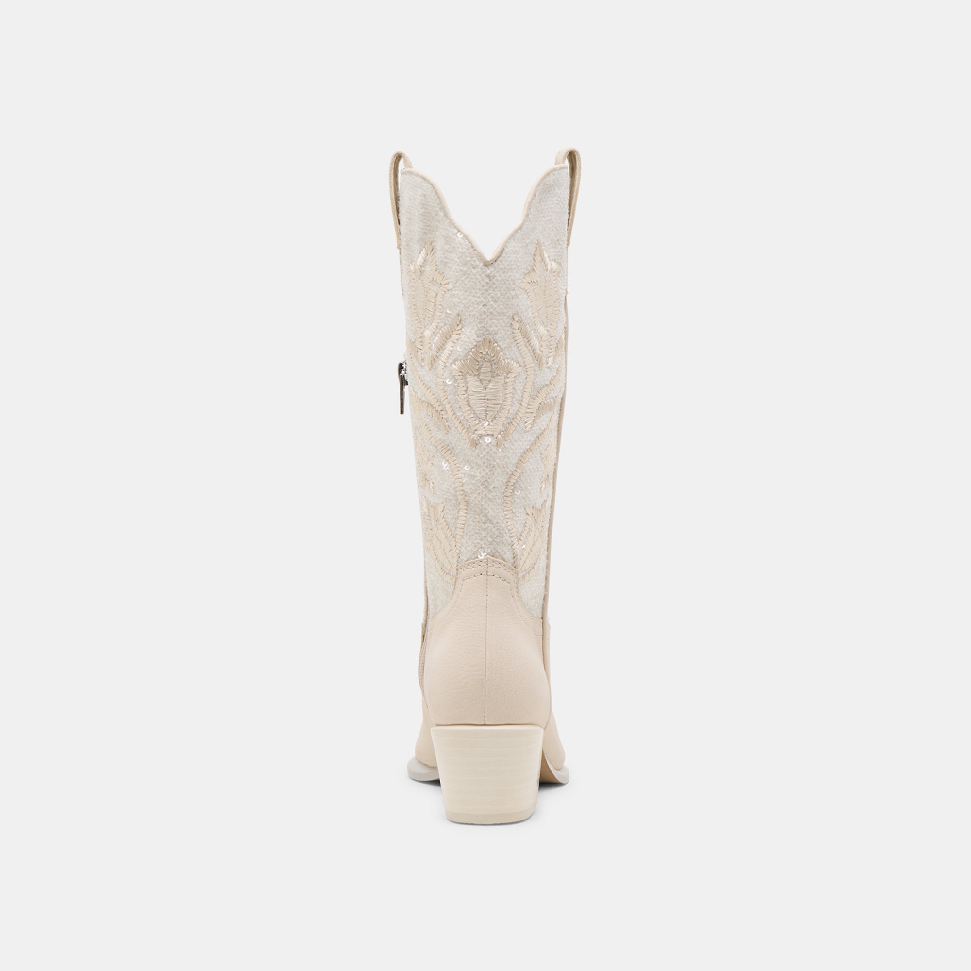 VORAH Pearl Boots - Women's Creme Sequin Ankle Boots for Party, Wedding & Evening Wear | Stylish & Comfortable Heels for Special Occasions