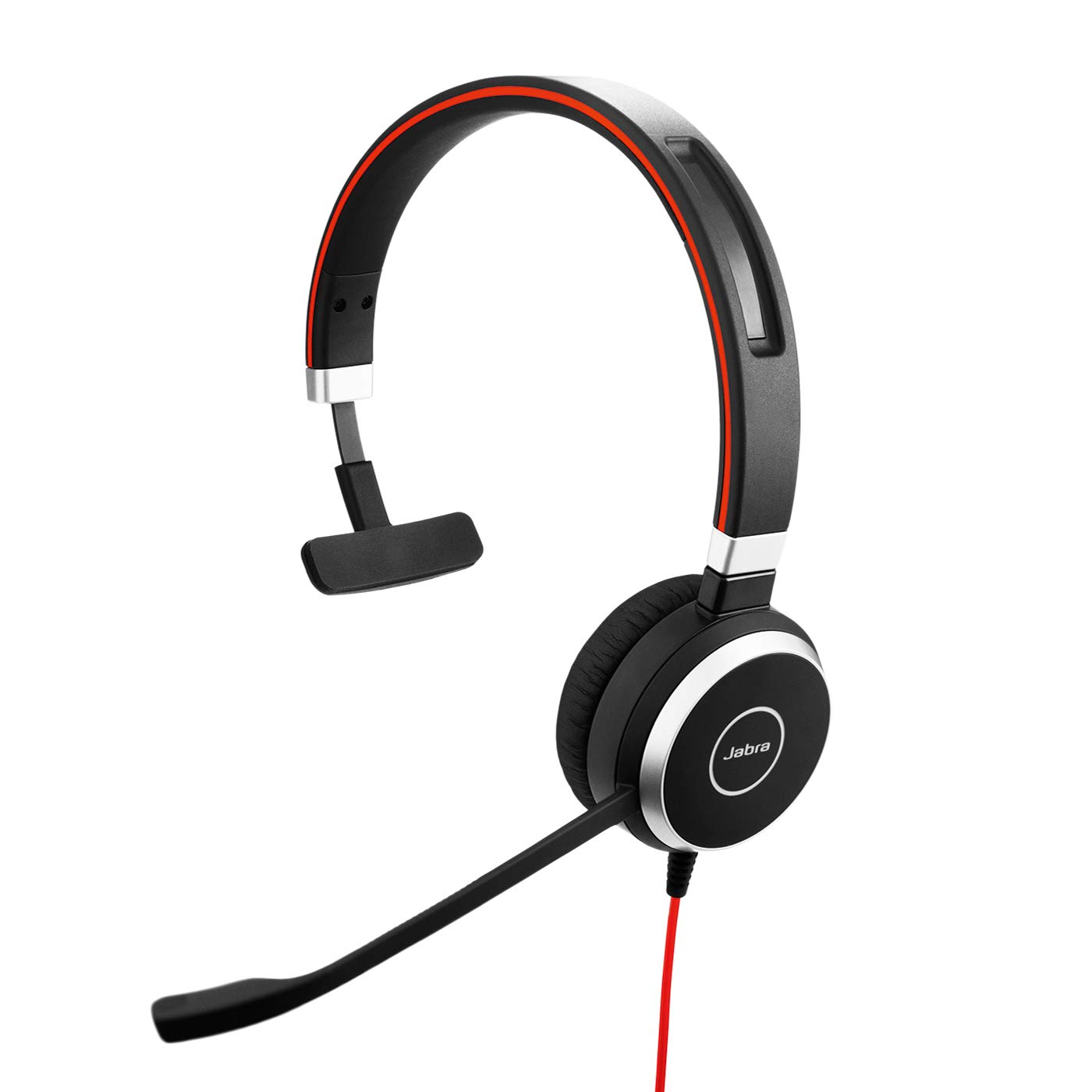 Jabra Evolve 40 UC Mono Headset - Noise Cancelling Office Headphones for VoIP Calls, Skype, Zoom & Microsoft Teams (USB Cable with In-line Controls, Black) - Perfect for Remote Work & Business Communications