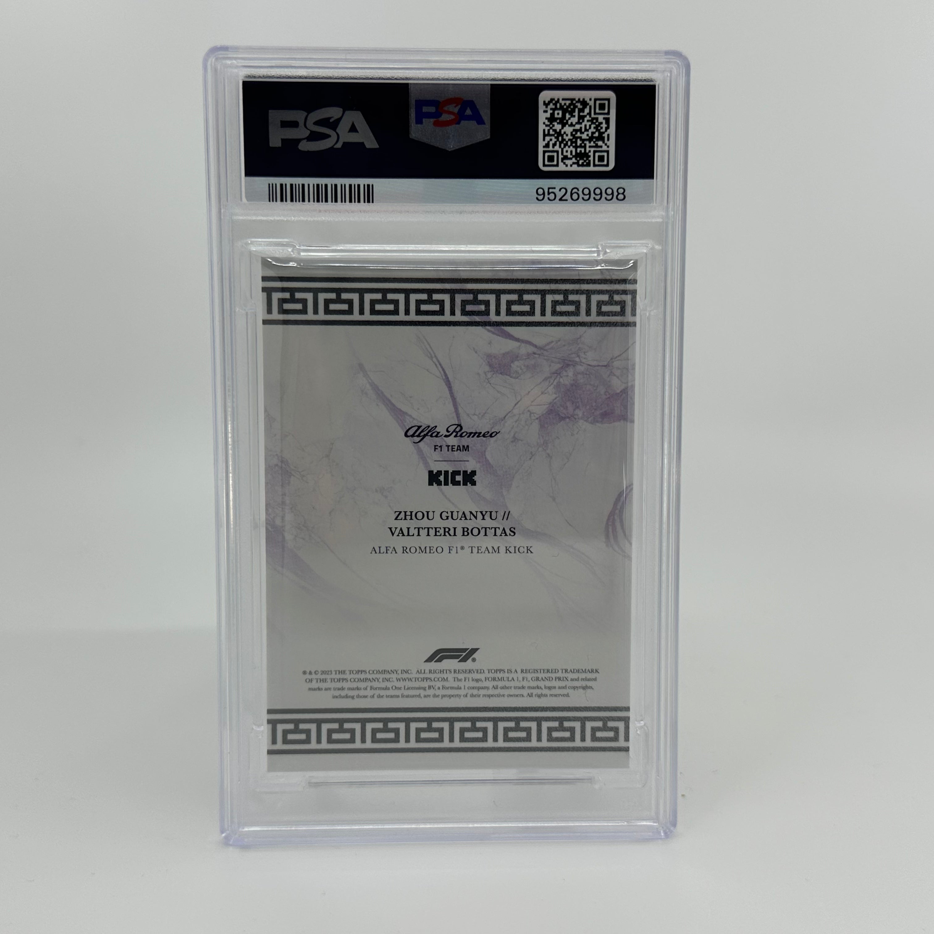 PSA 8 Graded 2006 Alfa Romeo Bottas & Guanyu 2023 Eccellenza La Squadra Racing Card - Perfect for F1 Collectors & Motorsport Memorabilia Displays