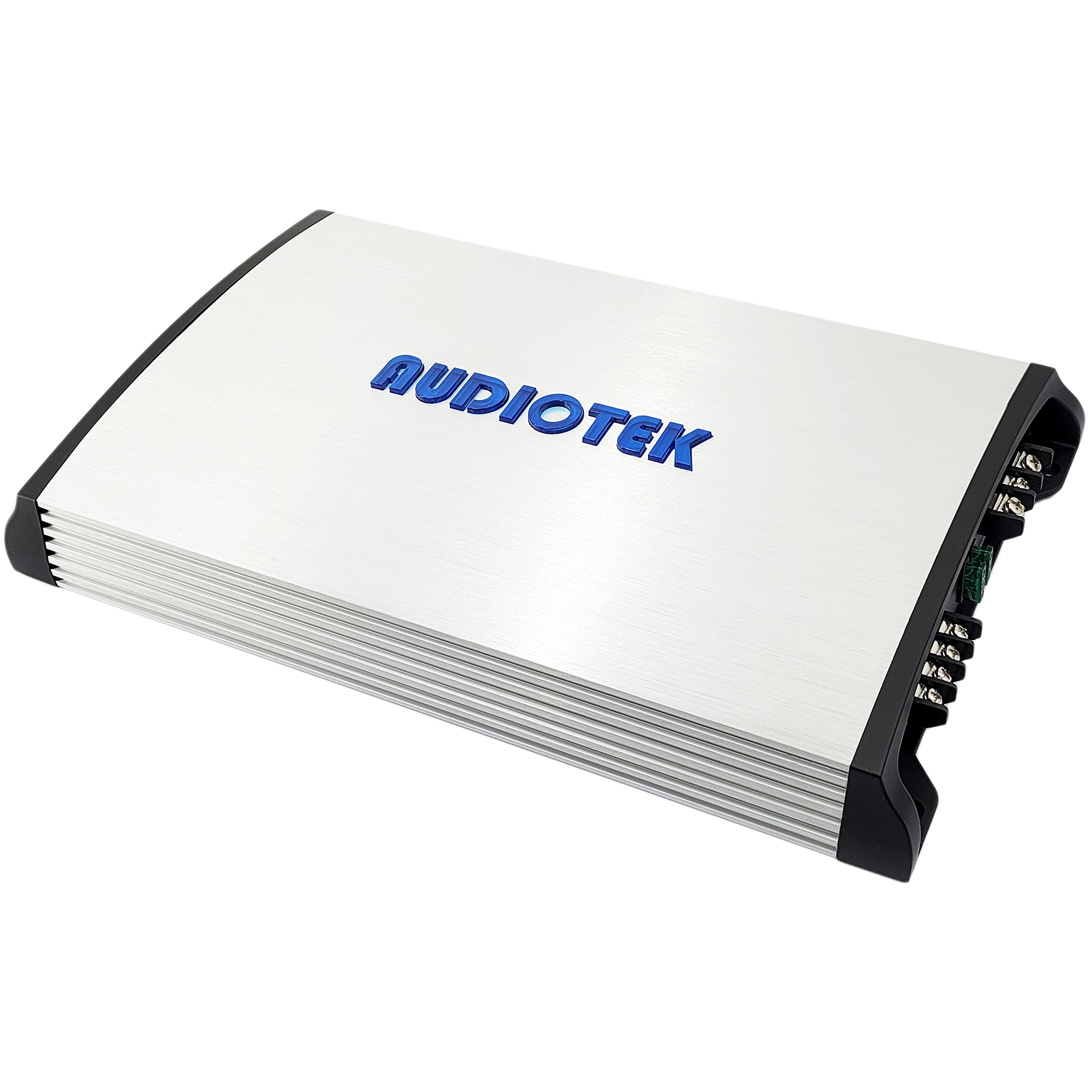 AUDIOTEK AT5000S 2 Channel 5000W Car Stereo Amplifier - 2 Ohm Stable, LED Indicator, Bass Knob, Full Range Audio - Perfect for Car Speakers & Subwoofers | Includes Phone Holder | Great for Road Trips & Car Audio Upgrades