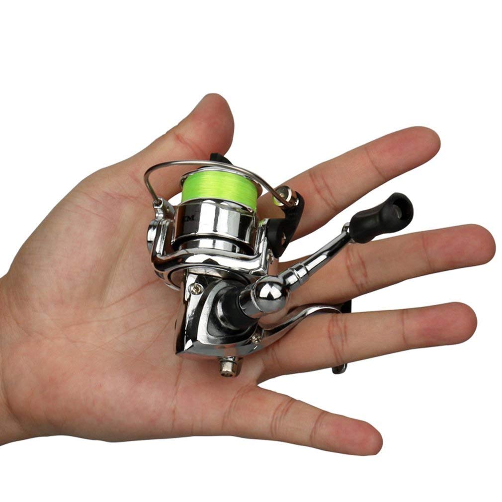 TreeJing Mini XM100 4.3:1 Gear Ratio Fishing Reel with 2+1 Stainless Steel Ball Bearings - Lightweight Saltwater & Freshwater Fishing Gear for Bass, Trout, and Panfish - Perfect for Kayak, Shore, and Boat Fishing
