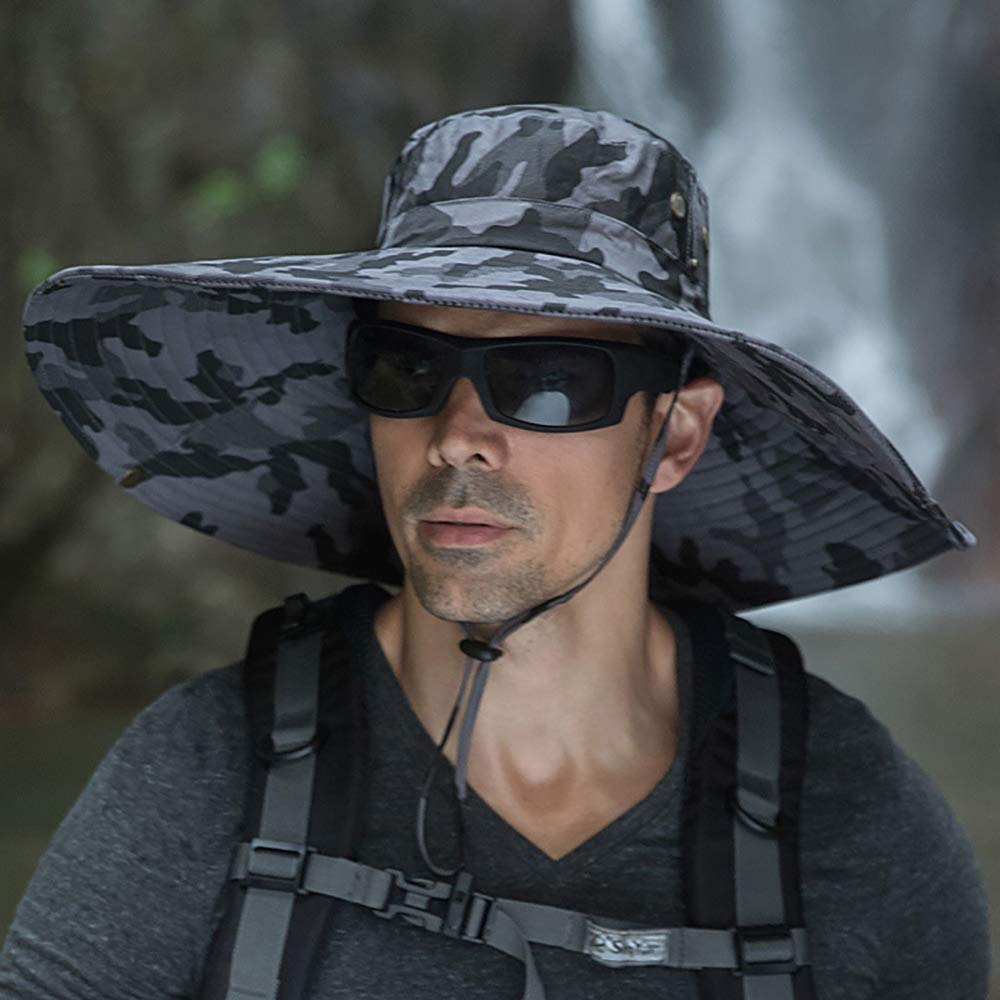 Peicees Super Wide Brim Sun Hat for Men & Women - UPF 50+ UV Protection Fishing Bucket Hat, Safari & Cowboy Hat for Outdoor Activities, Beach, Hiking, and Travel