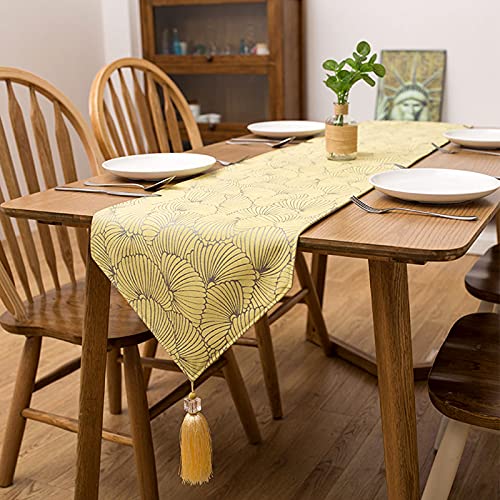 Nordic Style Handwoven Embroidered Table Runner - 35x228cm, Perfect for Weddings, Hotels, Dinner Parties & Home Decor (Color: A)