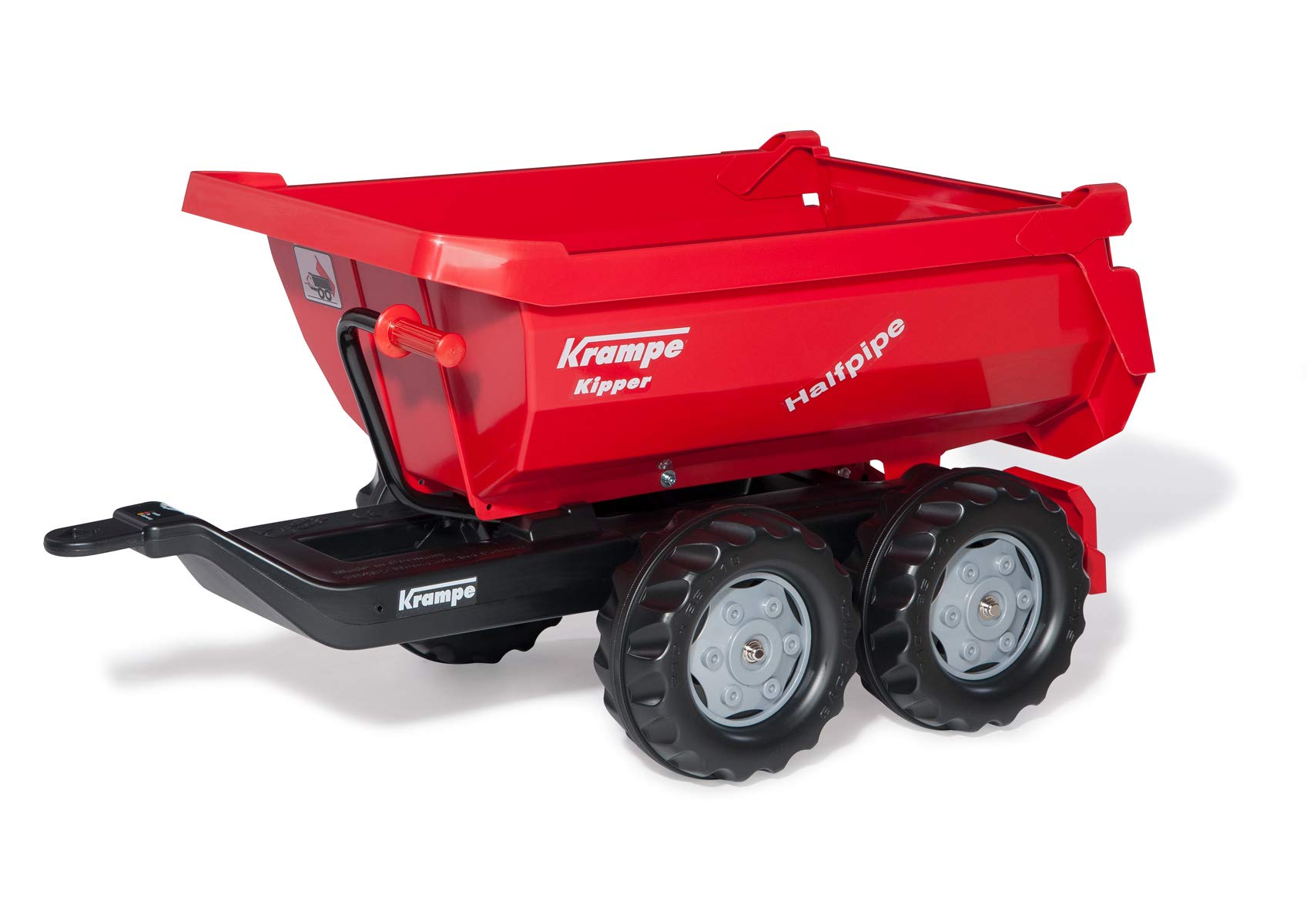 Rolly Toys Benne Halfpipe Trailer for Kids - Heavy Duty Dump Cart with Removable Sides - Perfect for Sand, Dirt, and Yard Work - Outdoor Play & Gardening Helper