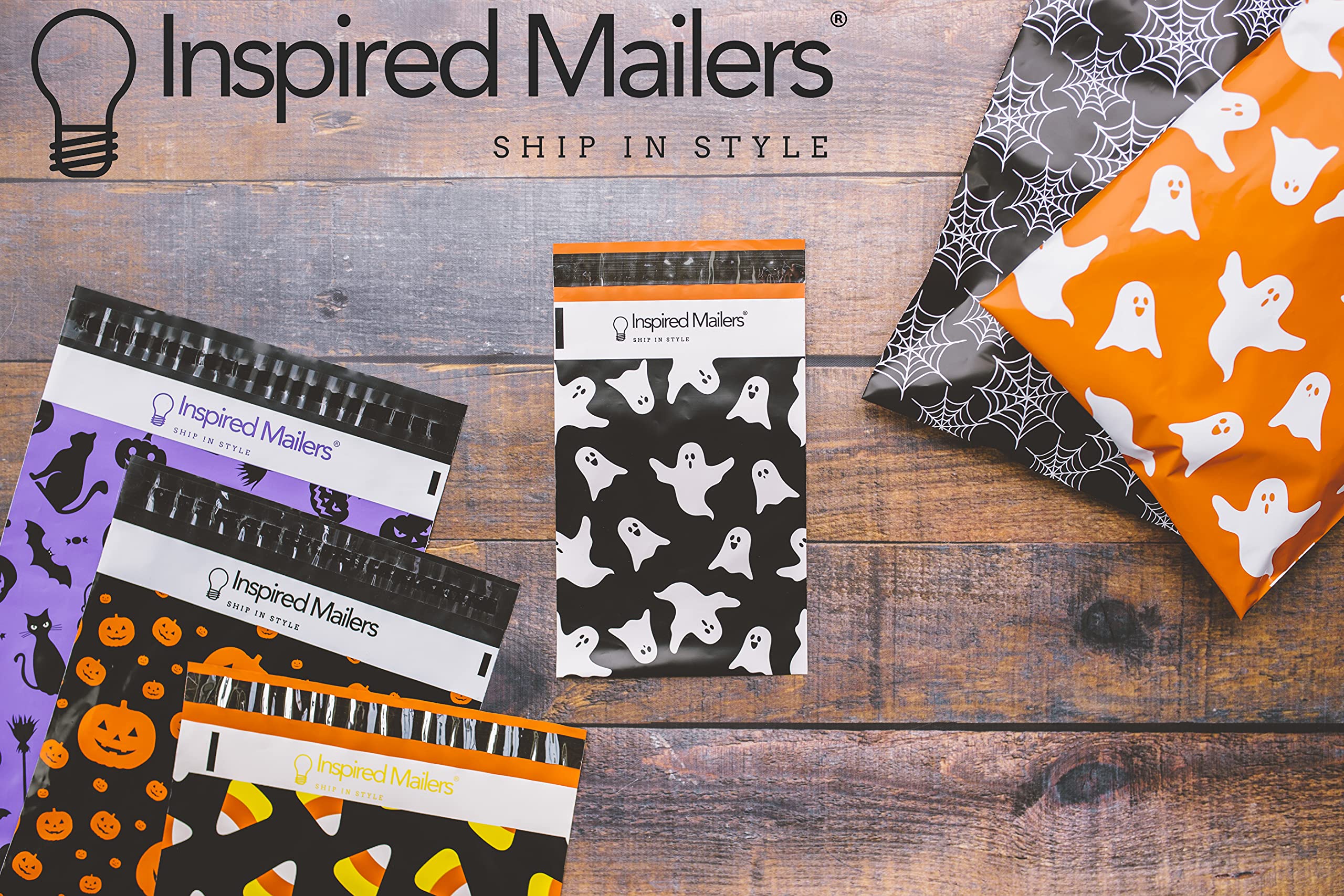 Halloween Poly Mailers 10x13 - 100 Pack Spiderweb Design Shipping Bags for Ecommerce, Gift Wrapping & Party Favors | Durable Mailing Envelopes for Halloween Decorations & Online Stores