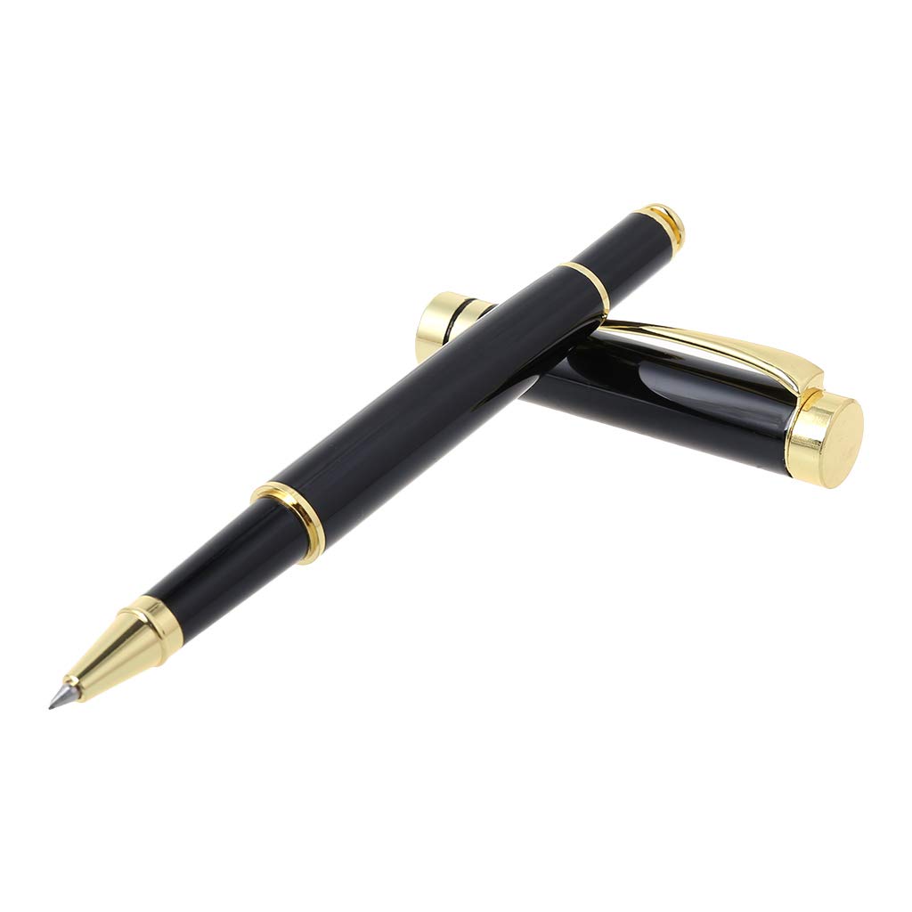 Premium Hibye Luxury Metal Ballpoint Pen - Black Ink Gel Writing Pen for Office, Business & Signature Use - Elegant Stationery Gift Set for Professionals & Executives (Perfect for Corporate Gifts, Graduation Presents & Executive Meetings)
