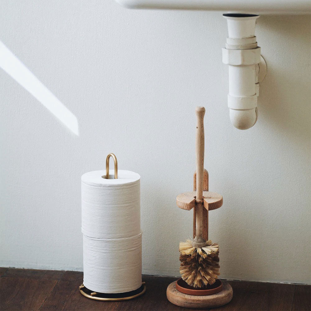 Stainless Steel Paper Towel Holder & Toilet Paper Roll Stand - Rustproof Bathroom Organizer for Kitchen, Laundry Room, and Office Storage
