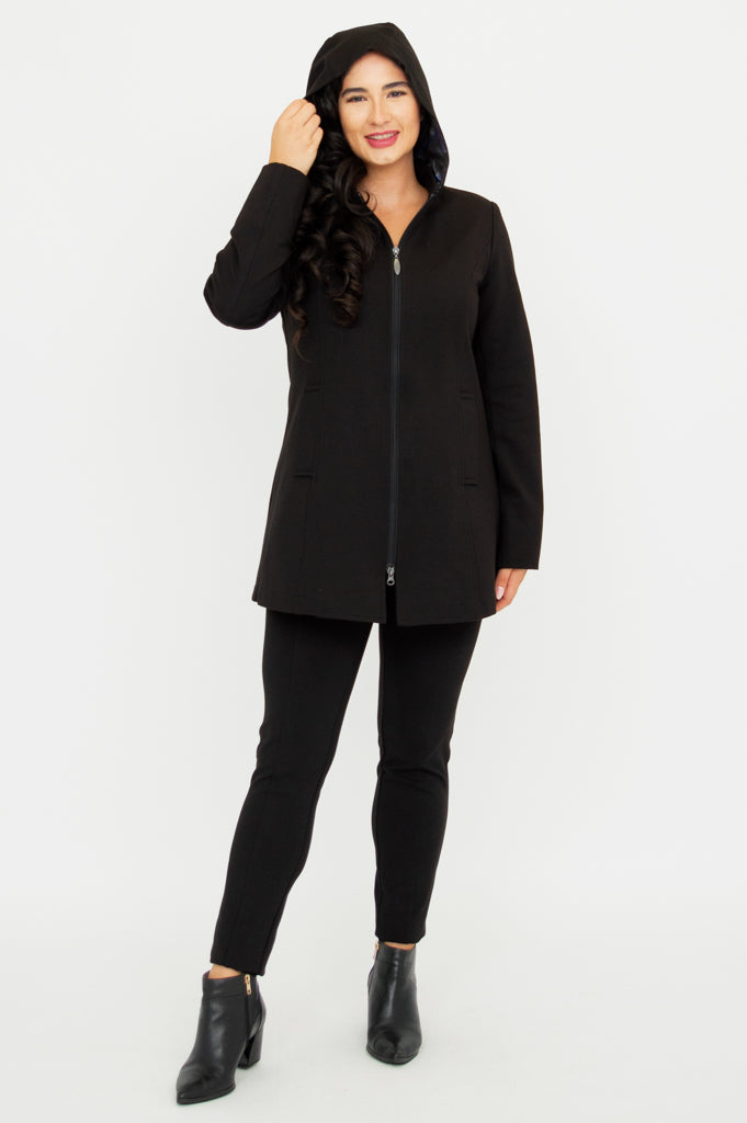Premium Highlands Coat for Women - Soft Modal Fabric, Elegant Black Outerwear for Fall & Winter - Perfect for Office, Travel & Casual Outings