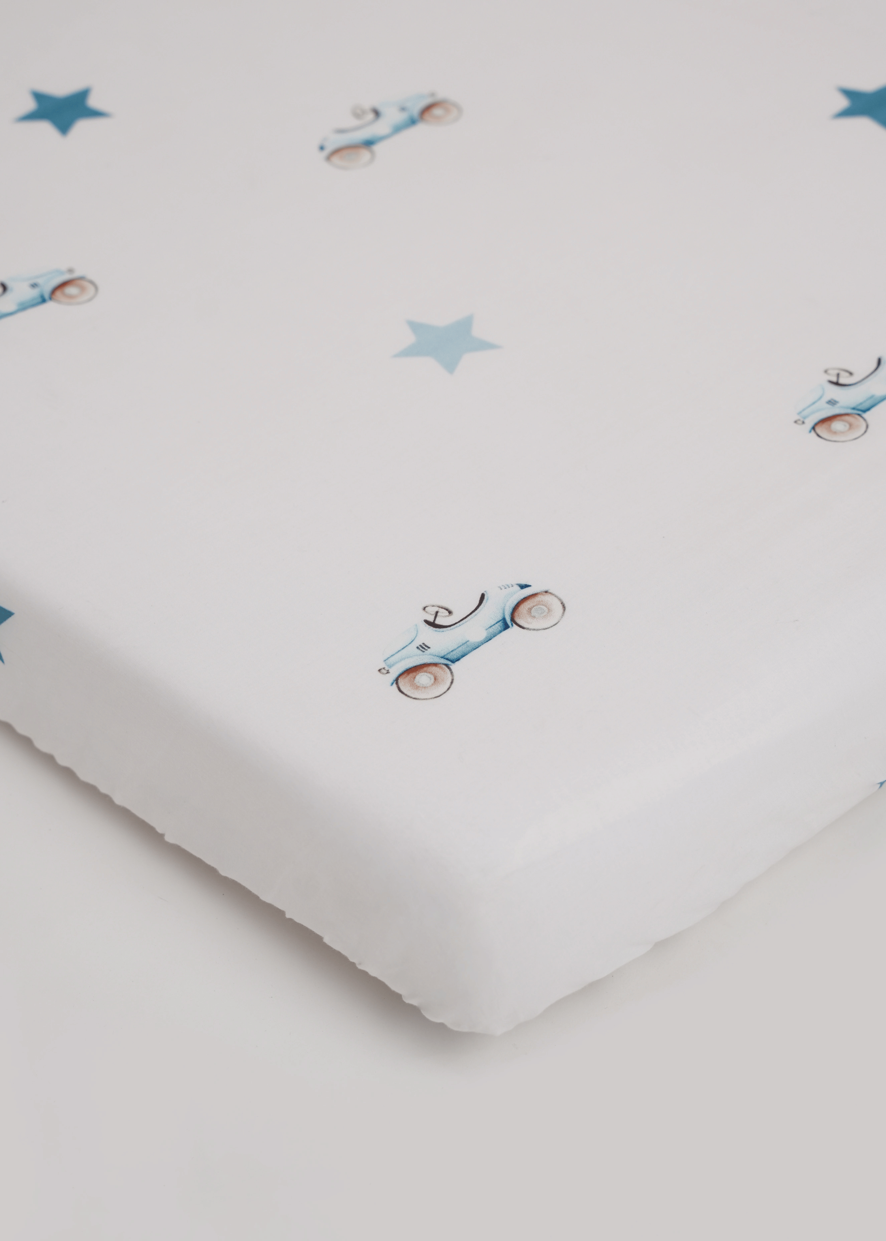 Premium Roadster Fitted Cot Sheet - Soft Baby Crib Fitted Sheet for Nursery, Toddler Bed & Bassinet - Breathable Cotton, Wrinkle-Free (Multiple Colors & Sizes)