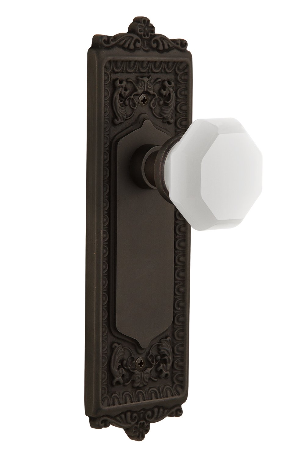 Nostalgic Warehouse 749018PRIVACY749018 Premium Solid Forged Brass Door Knob - 2.75 Inch Oil-Rubbed Bronze Finish - Durable & Stylish for Home, Office & Vintage Decor