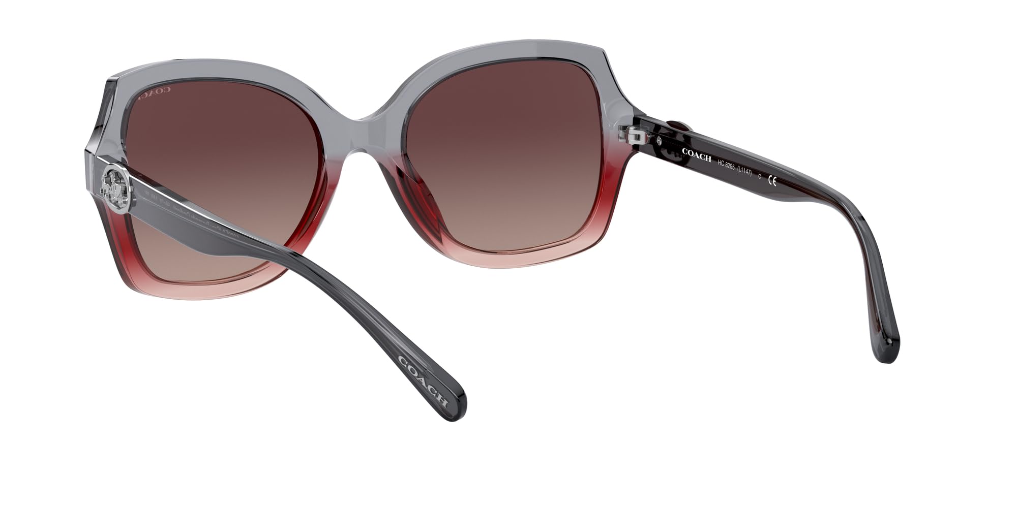 Coach Women's HC8295 Square Sunglasses - UV Protection, Polarized, Fashionable & Lightweight for Outdoor Activities, Driving, and Beach Vacations