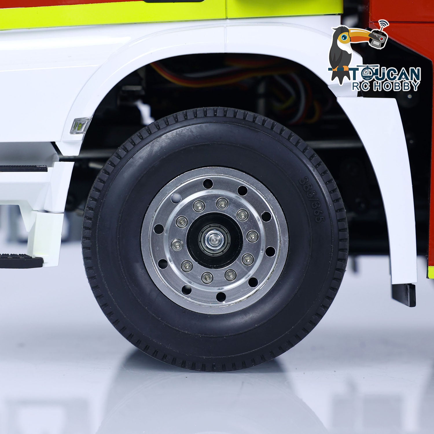1/14 Scale 8x4 RC Fire Truck with Remote Control, Sprinkler System, Realistic Sounds & Painted Body - DIY Assembled Firefighting Toy for Kids & Adults - Perfect for Emergency Simulation & Playtime Scenarios