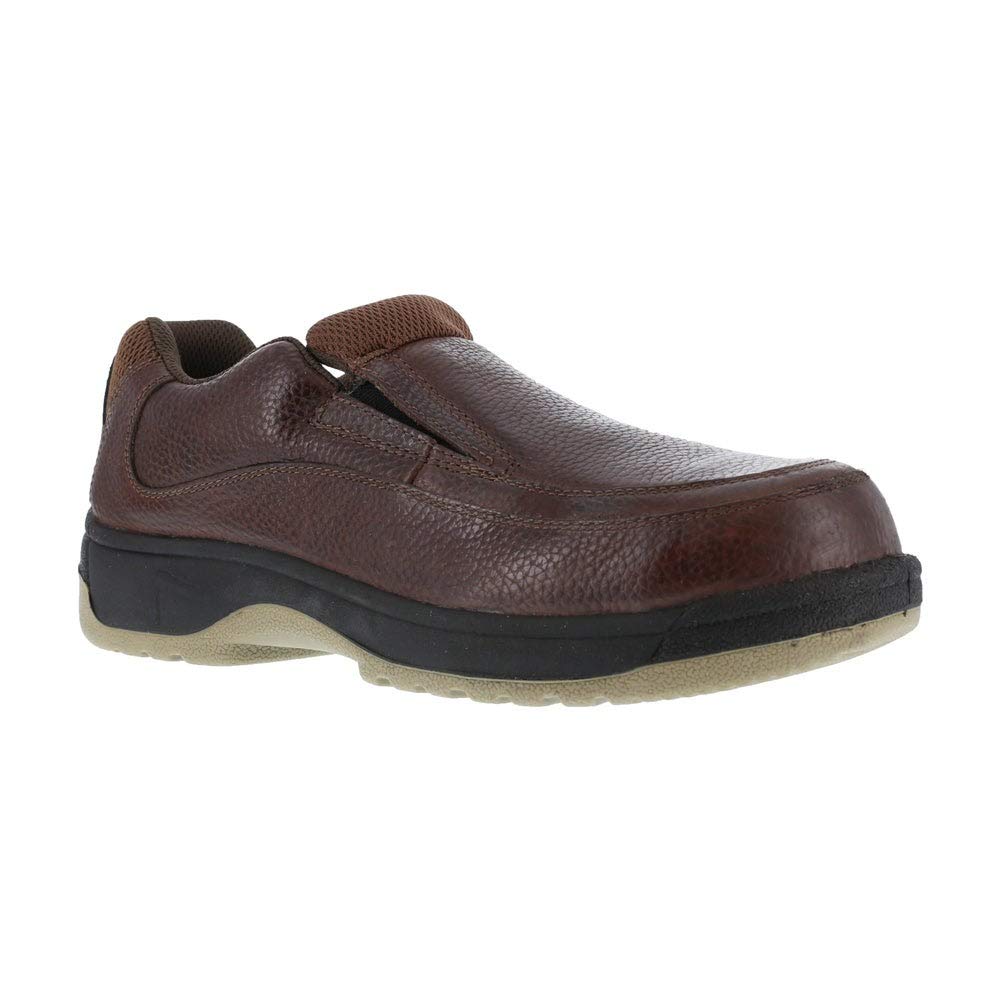 Florsheim Men's Lucky Work Boots - Durable Leather Safety Shoes for Construction & Outdoor Work | Non-Slip, Comfortable Work Boots for Electricians, Carpenters & Handymen