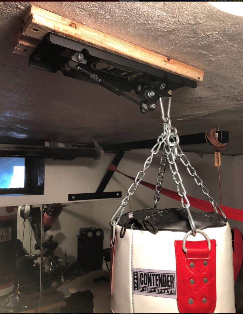 Gas Spring Anti-Noise Ceiling Mount for 120 lb Punching Bags (CM-120) - Heavy Duty Vibration Dampener for Home Gyms & Martial Arts Training | Easy DIY Installation on Joists, Drywall, Concrete & Unistrut | Quiet Gas Shock Absorber for Boxing, MMA & Fitness Workouts