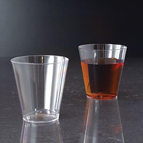 EMI Yoshi 2 Oz. Clear Plastic Shot Glass - Perfect for Parties, Bars, and Home Entertaining