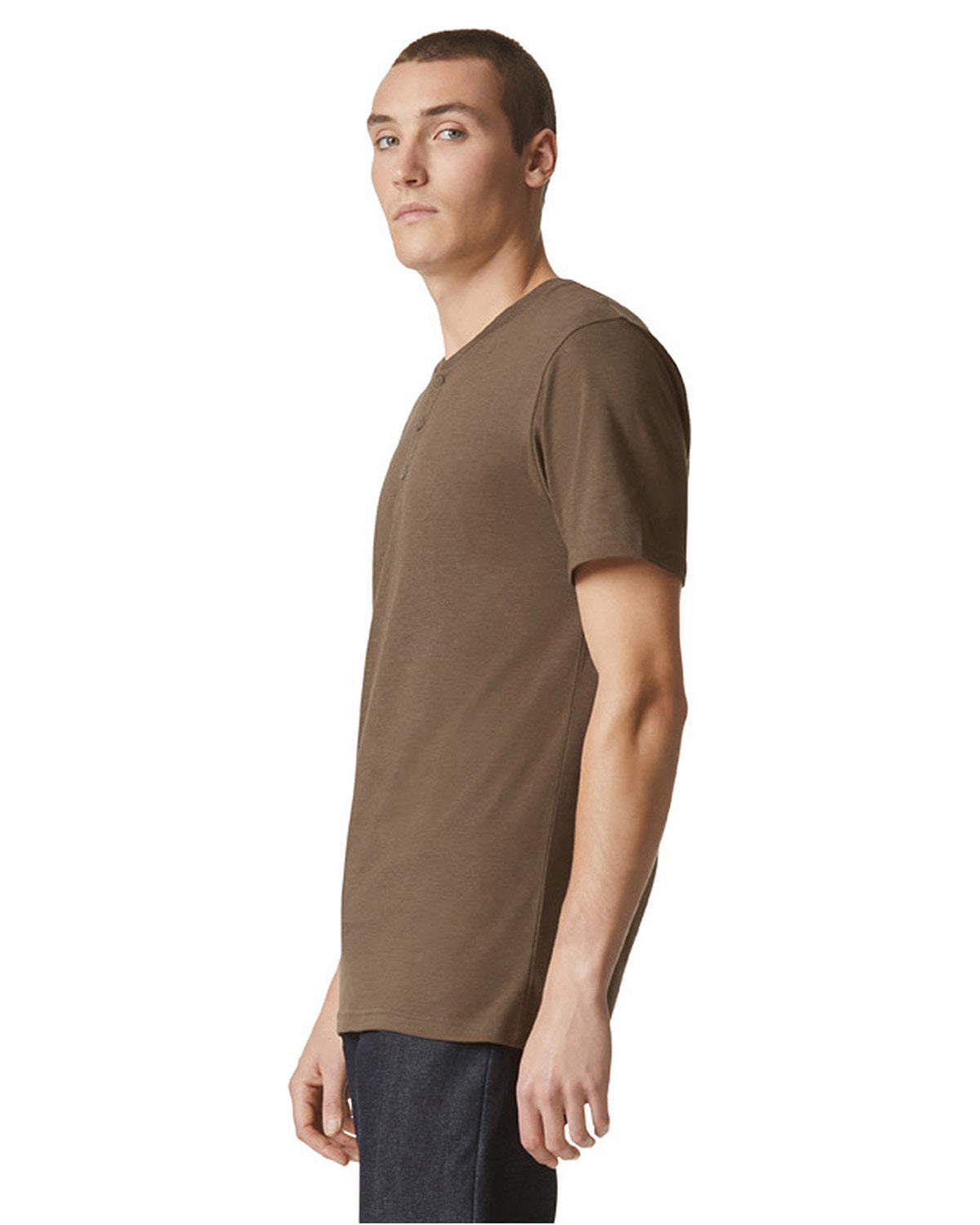 American Apparel 2004CVC Unisex Henley T-Shirt | Soft Cotton Blend Tee for Men & Women | Perfect for Casual Wear, Layering & Everyday Comfort
