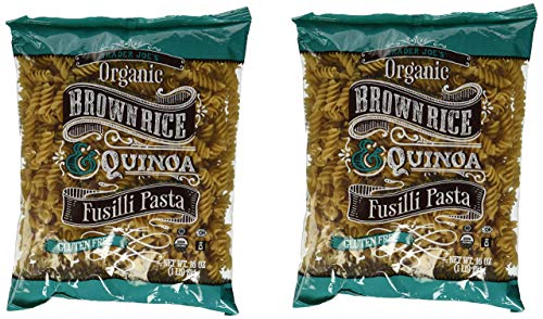 Organic Brown Rice & Quinoa Fusilli Pasta Gluten Free - 2 Pack (Set of 4) | Trader Joe's | Healthy Vegan Pasta Alternative for Salads, Meal Prep & Family Dinners