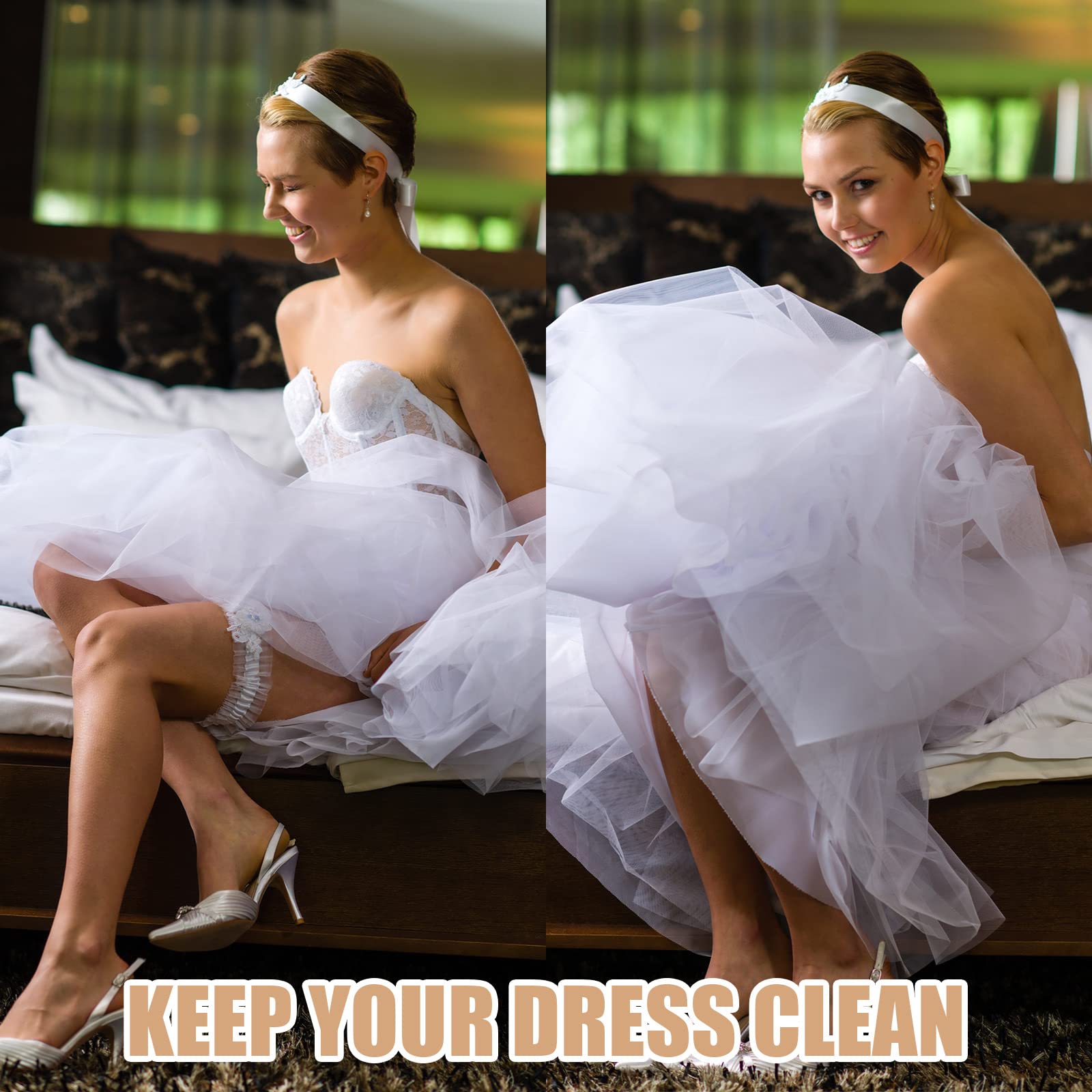 JenPen White Bridal Underskirt with Drawstring - Wedding Dress Petticoat for Brides | Perfect for Ball Gowns, A-Line Dresses & Formal Occasions