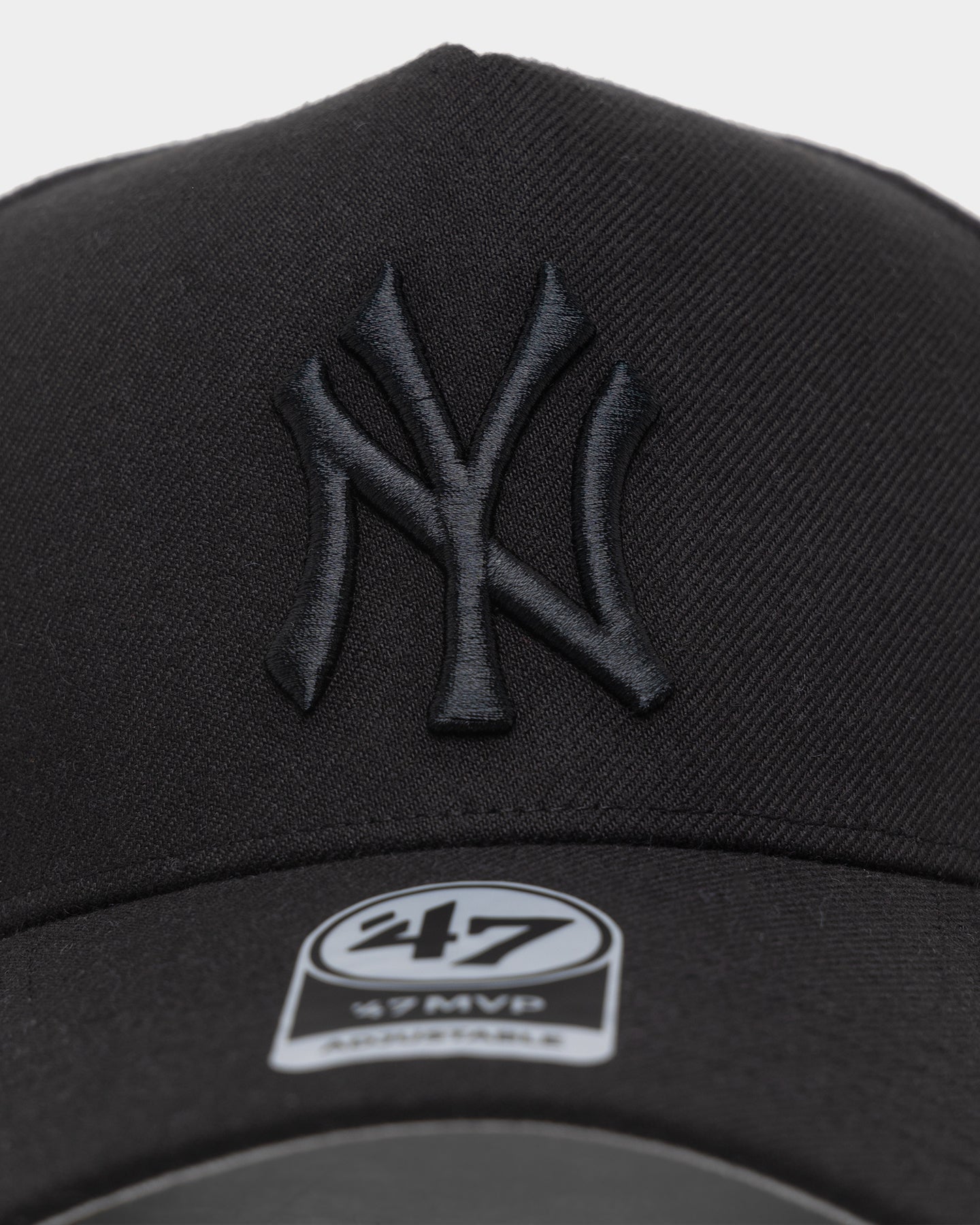 New York Yankees MVP 47 Brand Snapback Hat - Black/Black Adjustable Baseball Cap for Men & Women - Perfect for Games, Fan Gear, and Streetwear Fashion