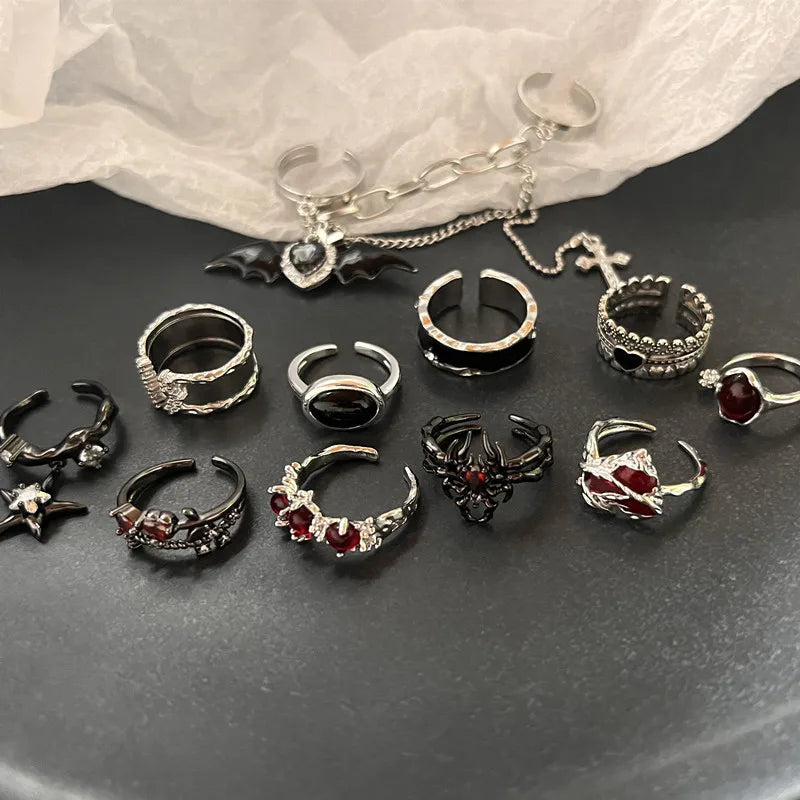 Black Crystal Rings for Women - Elegant & Stylish Jewelry for Parties, Weddings & Everyday Wear