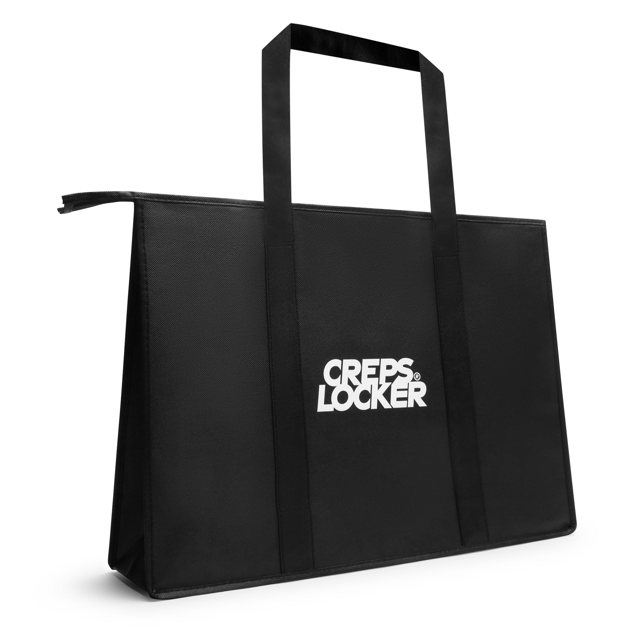 Crepslocker Woven Tote Bag for Women - Stylish Black Canvas Shoulder Bag - Perfect for Shopping, Beach & Daily Use