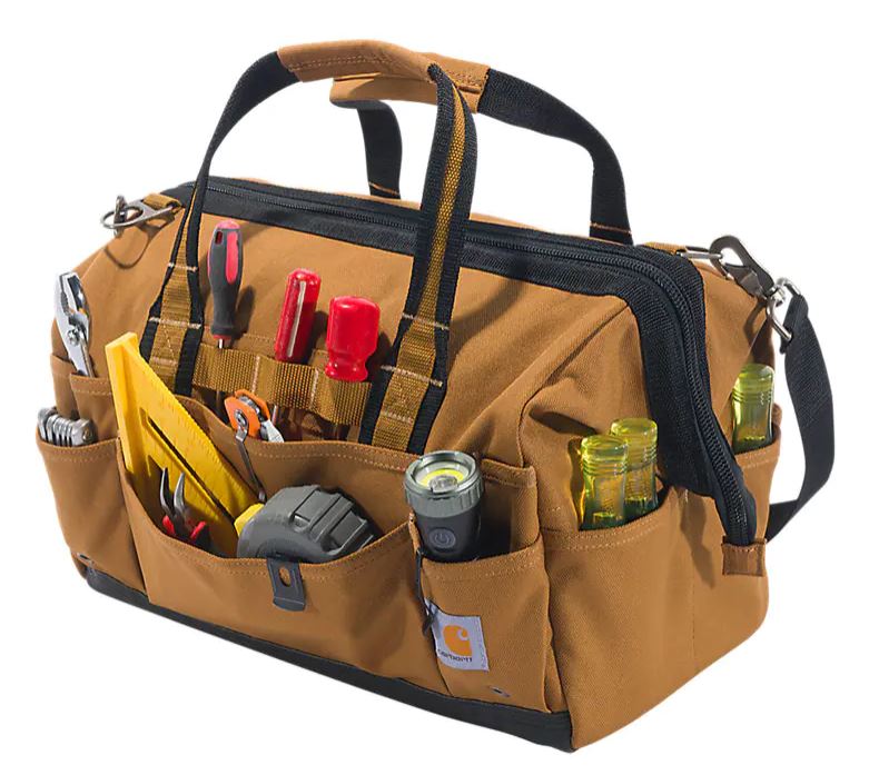 30-Pocket Heavy Duty Tool Bag with Reinforced Handles - Durable 16-Inch Organizer for Electricians, Plumbers & Contractors - Perfect for Work, Home Repairs & DIY Projects